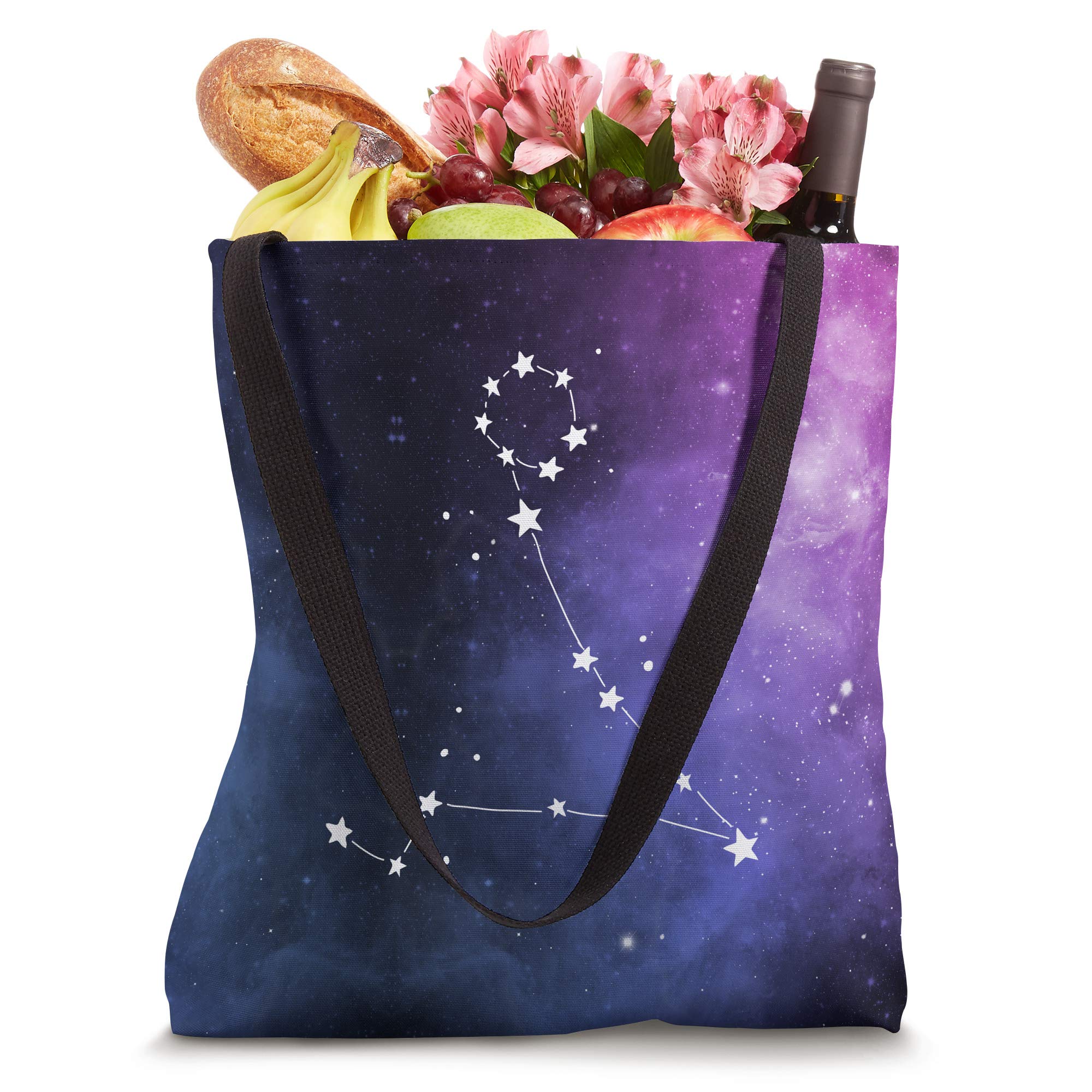 Pisces Constellation Tote Bag - Stylish Zodiac Themed Reusable Shopping Bag - Perfect for Beach, Grocery & Everyday Use