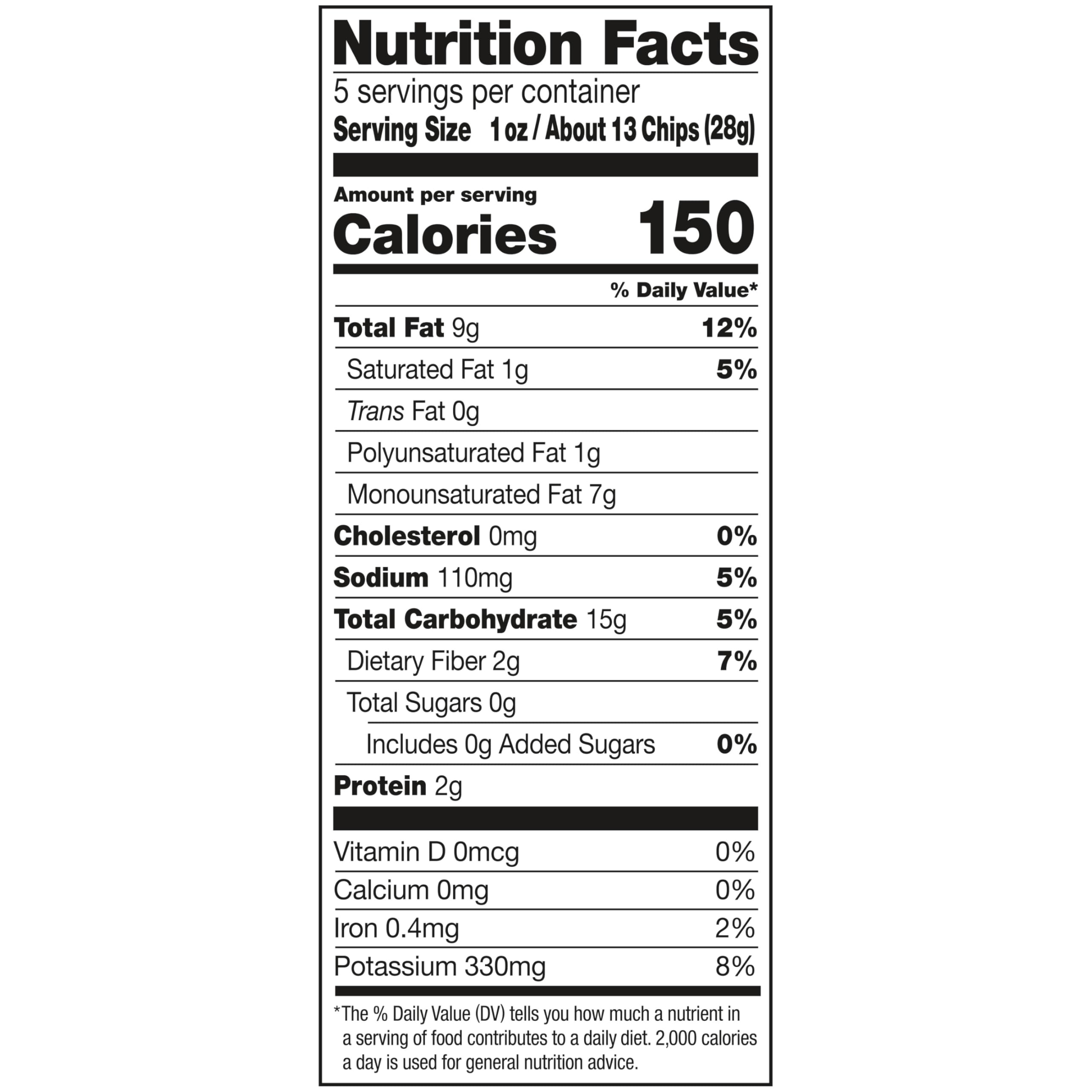 Kettle Brand Sea Salt Potato Chips - 5 Oz Bag | Crunchy Kettle Cooked Snacks for Parties, Picnics & On-the-Go