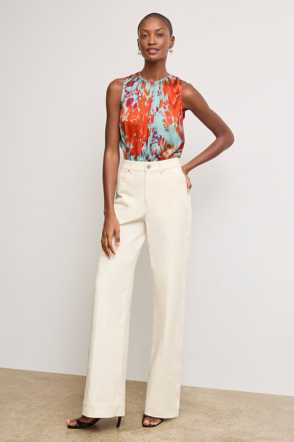 Milo Wide Leg Jeans for Women - Eco-Friendly Better Than Denim Stretch Pants in Bright Ivory | Casual Chic Outfit for Streetwear & Everyday Comfort