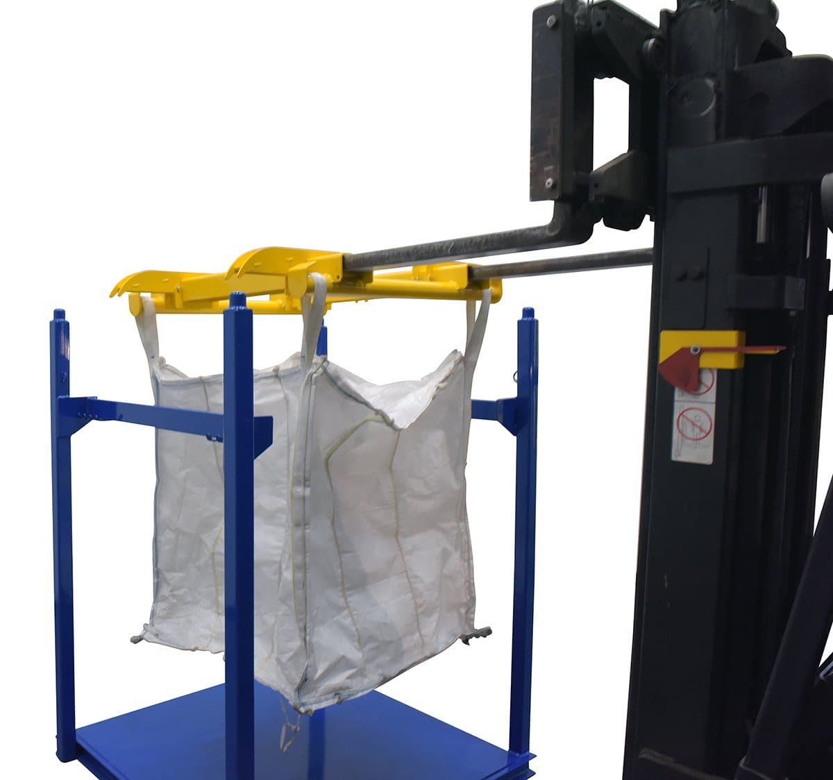 Heavy Duty Bulk Bag Lifter & Storage Rack - Durable Pallet Rack System for Warehouse, Factory & Industrial Use - Perfect for Lifting and Organizing FIBC Bags in Commercial Settings