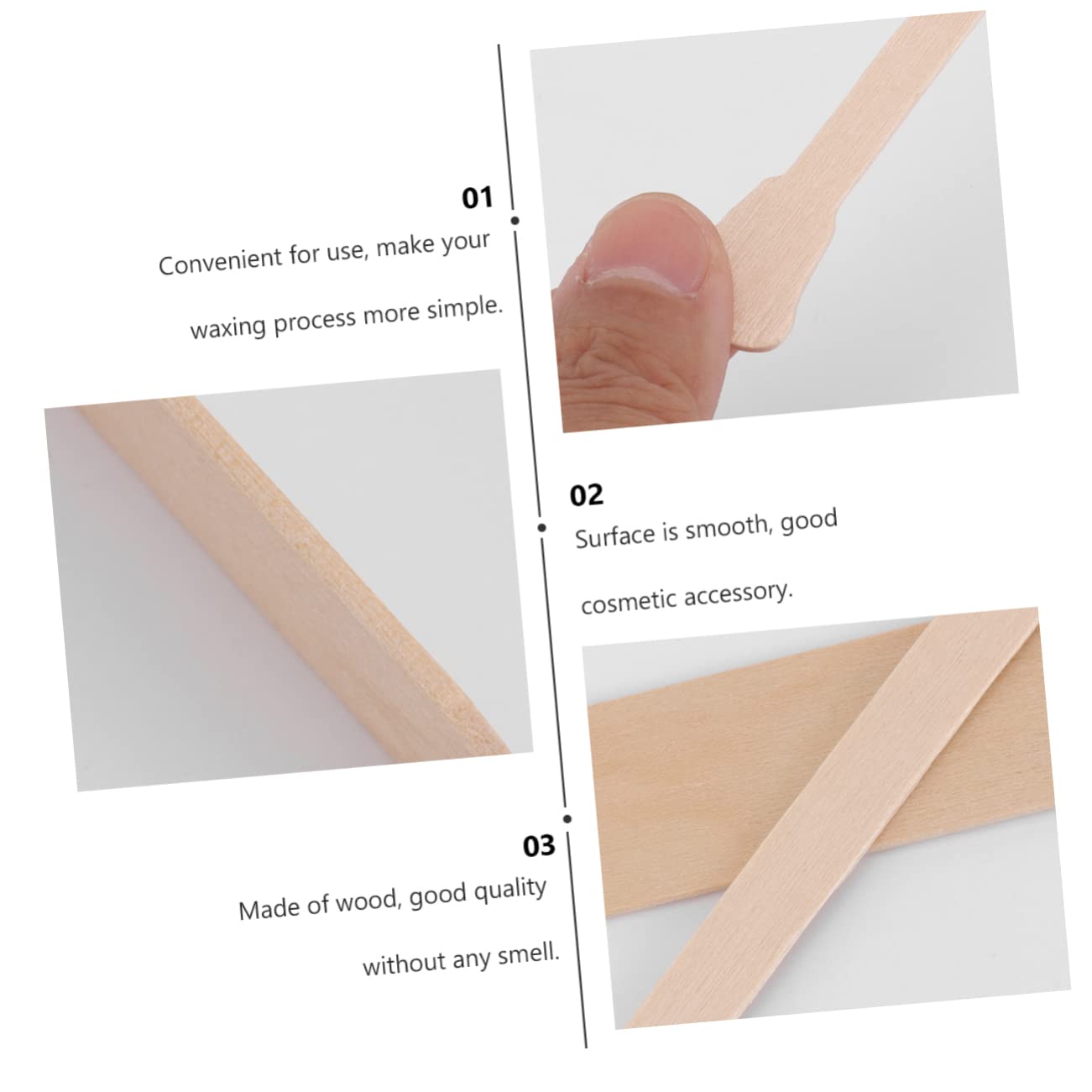 IPetboom 200pcs Eyebrow Waxing Kit - Wax Strips, Waxing Sticks, Lint Beads & Wooden Spatulas for Hair Removal | At-Home Eyebrow Shaping & Facial Hair Removal