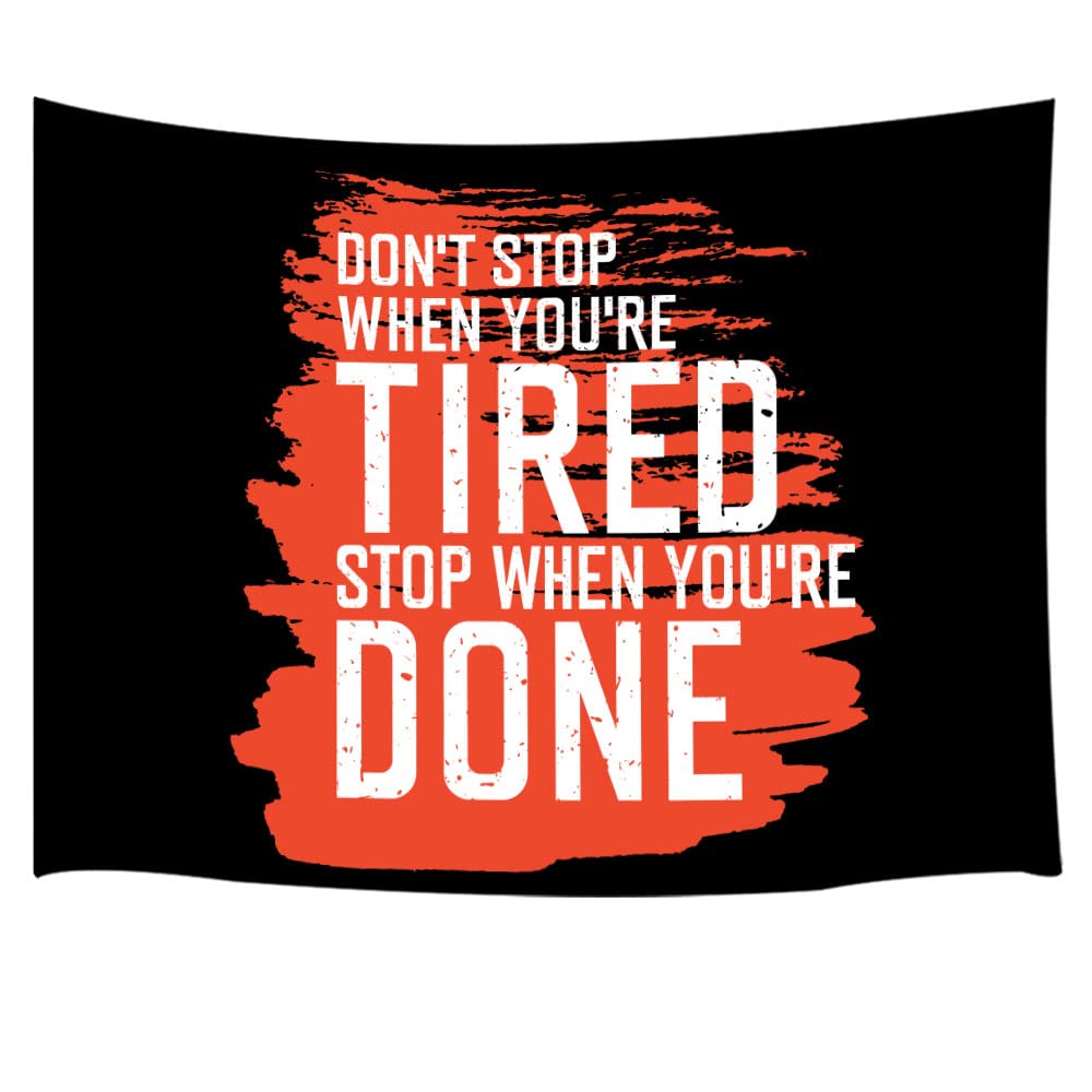 Fitness Motivational Wall Tapestry - Inspirational Gym Quote Art for Workout, Bodybuilding & Home Decor | 60x40 Inch Gym Office College Dorm Bedroom Poster | Perfect for Home Gym, Yoga Studio & Fitness Room