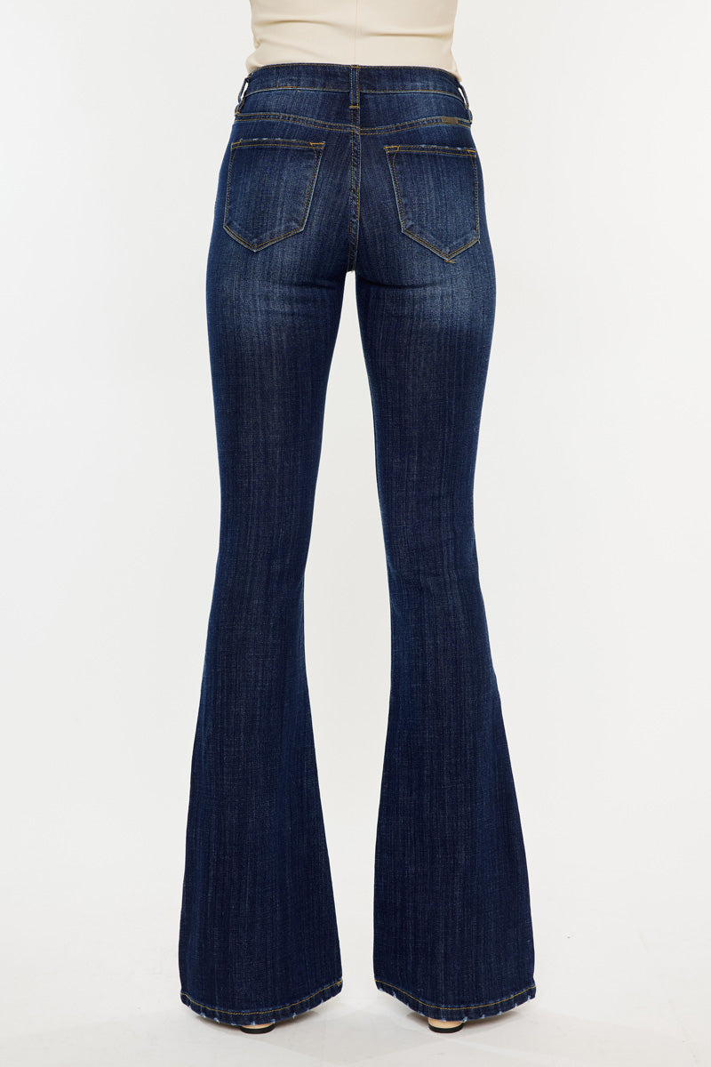 Celestine Mid Rise Flare Jeans for Women - Stretchy Denim Pants with Comfortable Fit | Perfect for Casual Outfits, Date Nights & Office Wear
