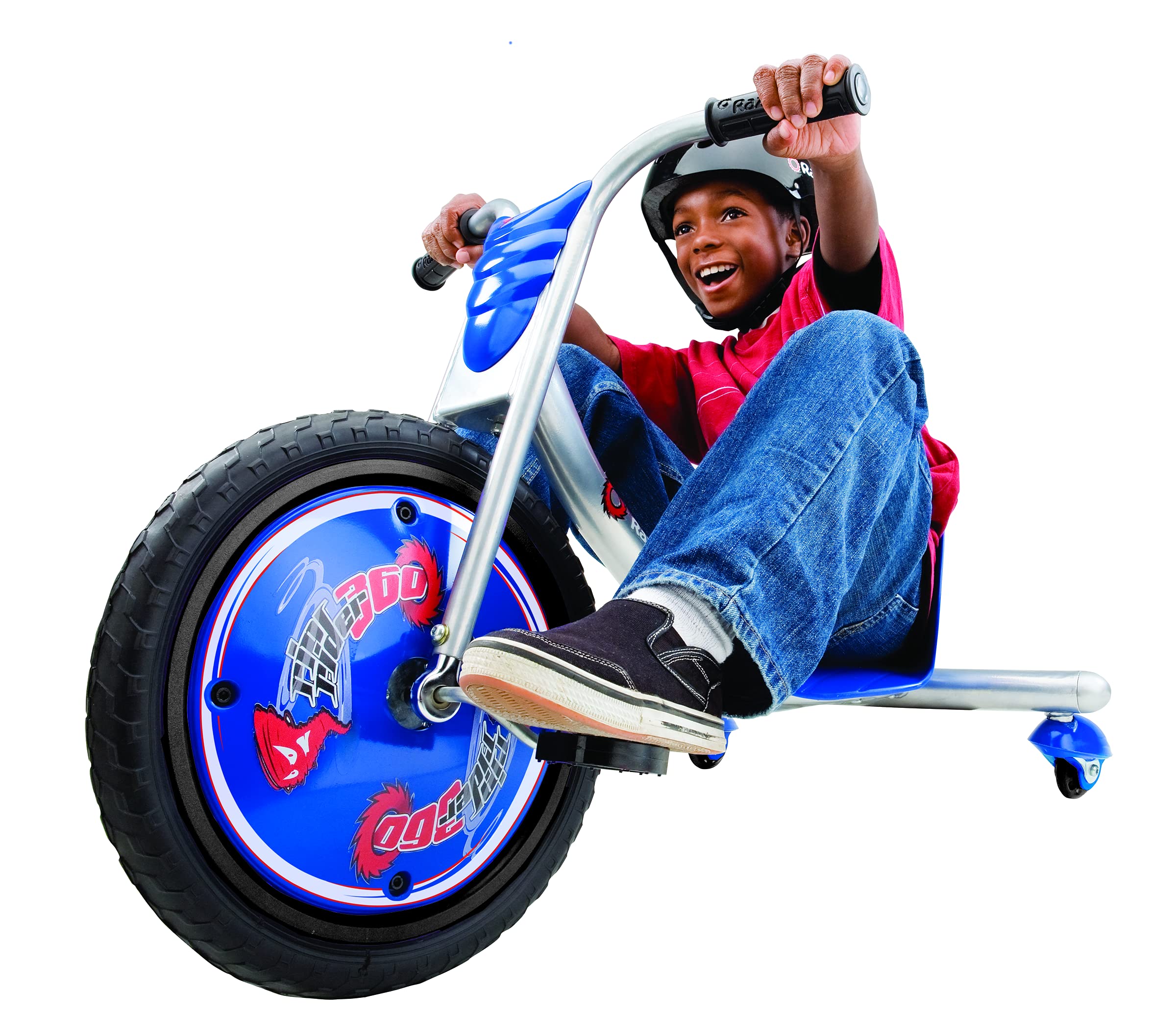 Razor RipRider 360 Caster Trike for Kids - Blue 3-Wheel Drifting Tricycle | Outdoor Ride-On Toy for Boys & Girls Ages 5+ | Backyard, Park & Neighborhood Fun