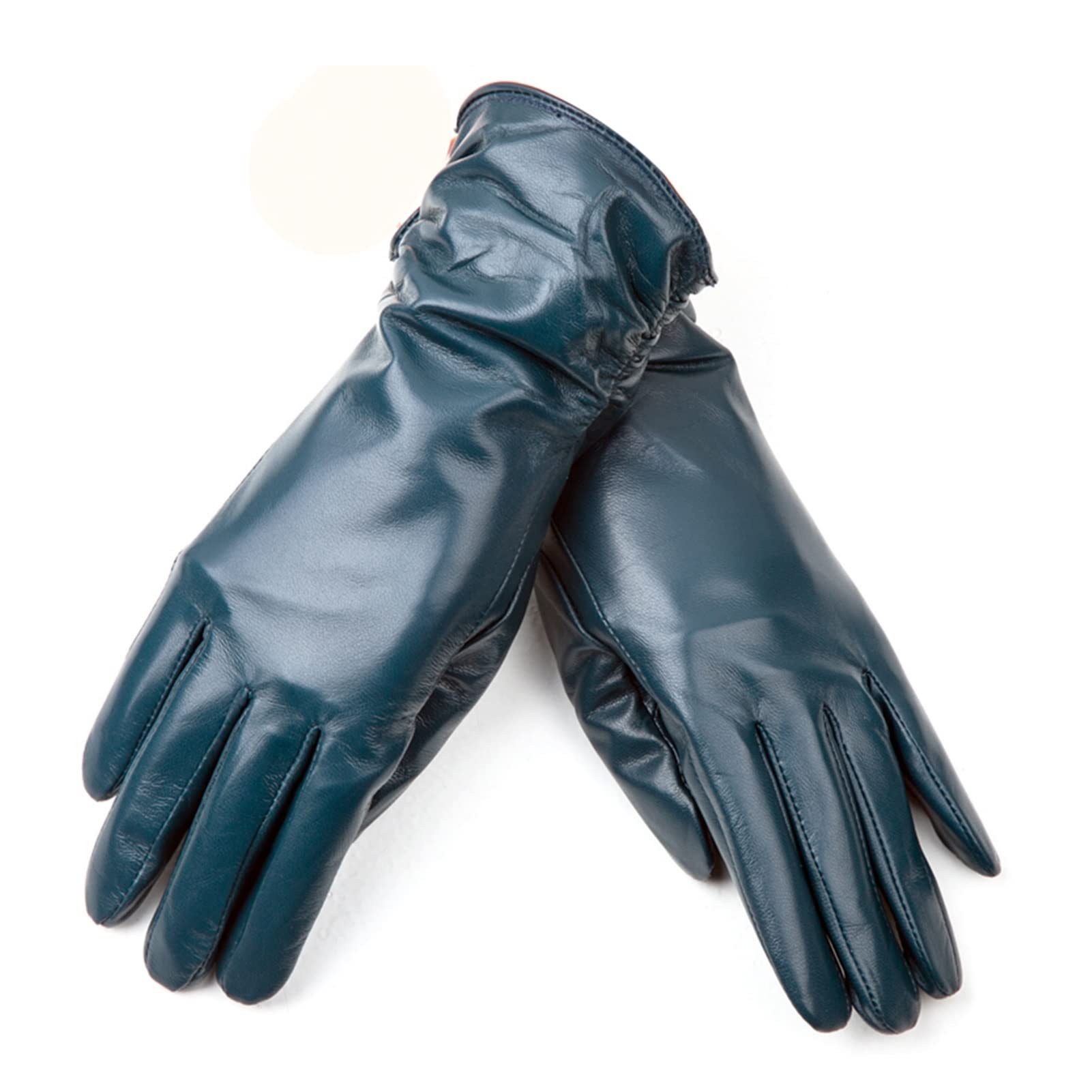 Premium Women's Real Leather Gloves – Genuine Sheepskin Winter Gloves for Women (Color: Brown, Size: 6.5) – Warm & Stylish for Cold Weather, Outdoor Activities, and Daily Commute