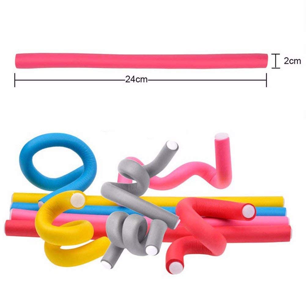 Spiral Hair Curling Flexi Rods Set - 20-Piece Heatless Curlers for Soft Waves & Defined Curls (2 Sizes) | No Heat Hair Styling Tools for Natural Curly Hairstyles | Perfect for Overnight Styling & Damage-Free Hair Care