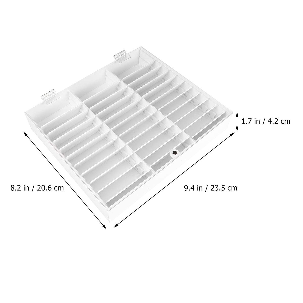 Beaupretty 30 Grids Transparent Nail Art Storage Box - Empty Acrylic Nail Tips Organizer Display Case for Salon & Home Manicure Decorations | Perfect for Nail Artists, DIY Enthusiasts & Professional Use