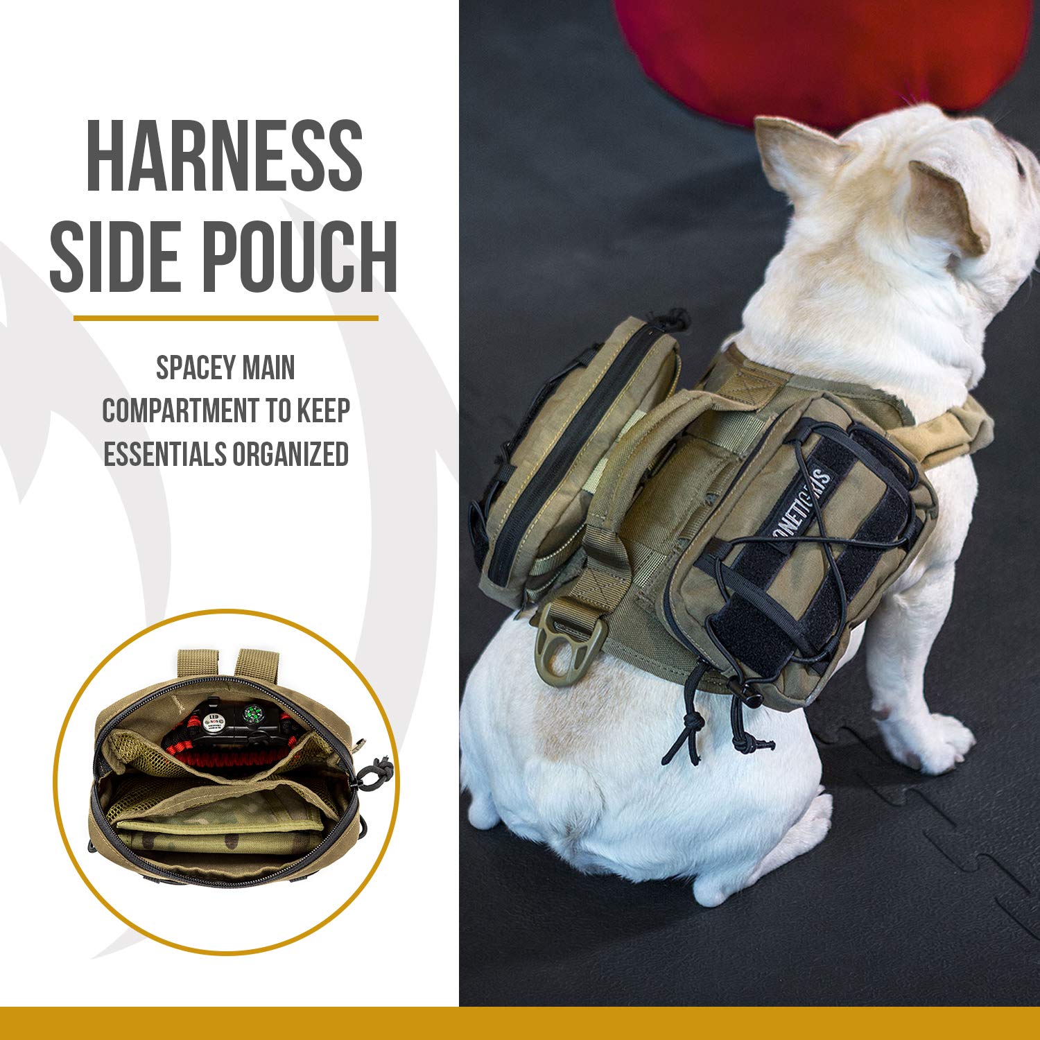 OneTigris Tactical EDC Horizontal MOLLE Pouch - Compact Organizer for Tools, Medical Supplies & Essentials - Perfect for Hiking, Camping & Outdoor Adventures