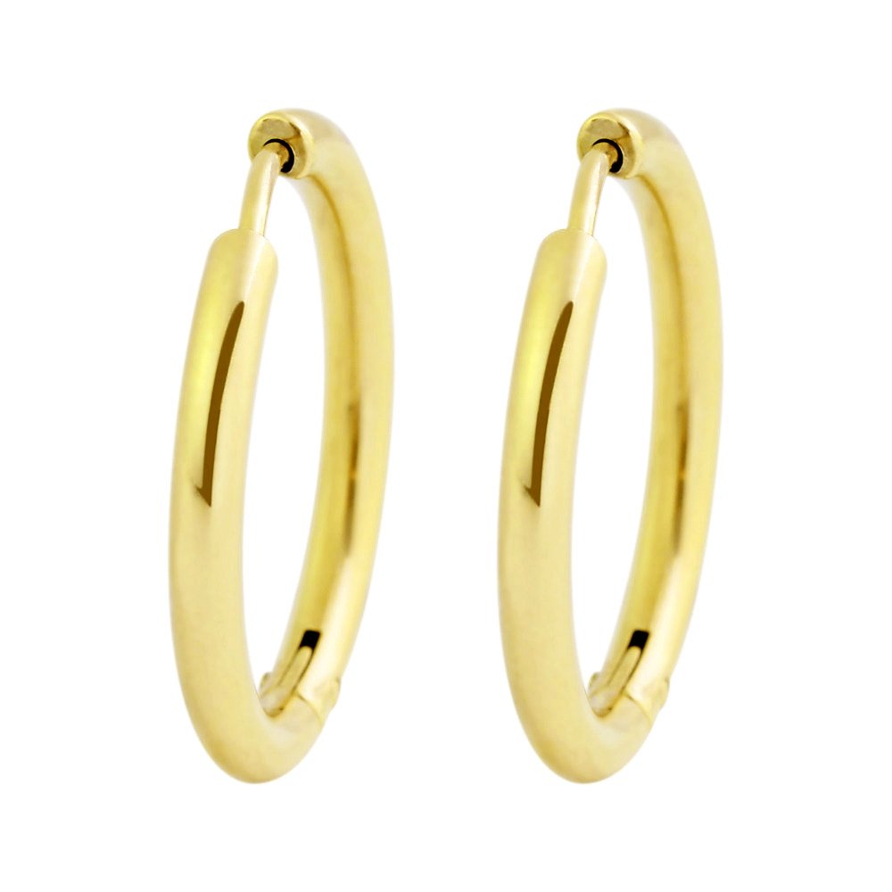 Hypoallergenic Stainless Steel Small Hinged Huggie Hoop Earrings - 0.7 Inch (18mm) - Perfect for Sensitive Ears, Everyday Wear & Minimalist Jewelry Lovers
