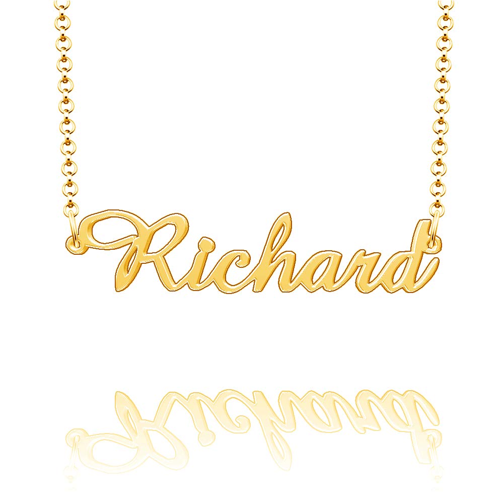 Custom Sterling Silver Richard Name Necklace - Personalized Last Name Jewelry Gift for Mom, Wife, Daughter | Perfect for Birthdays, Anniversaries & Family Occasions