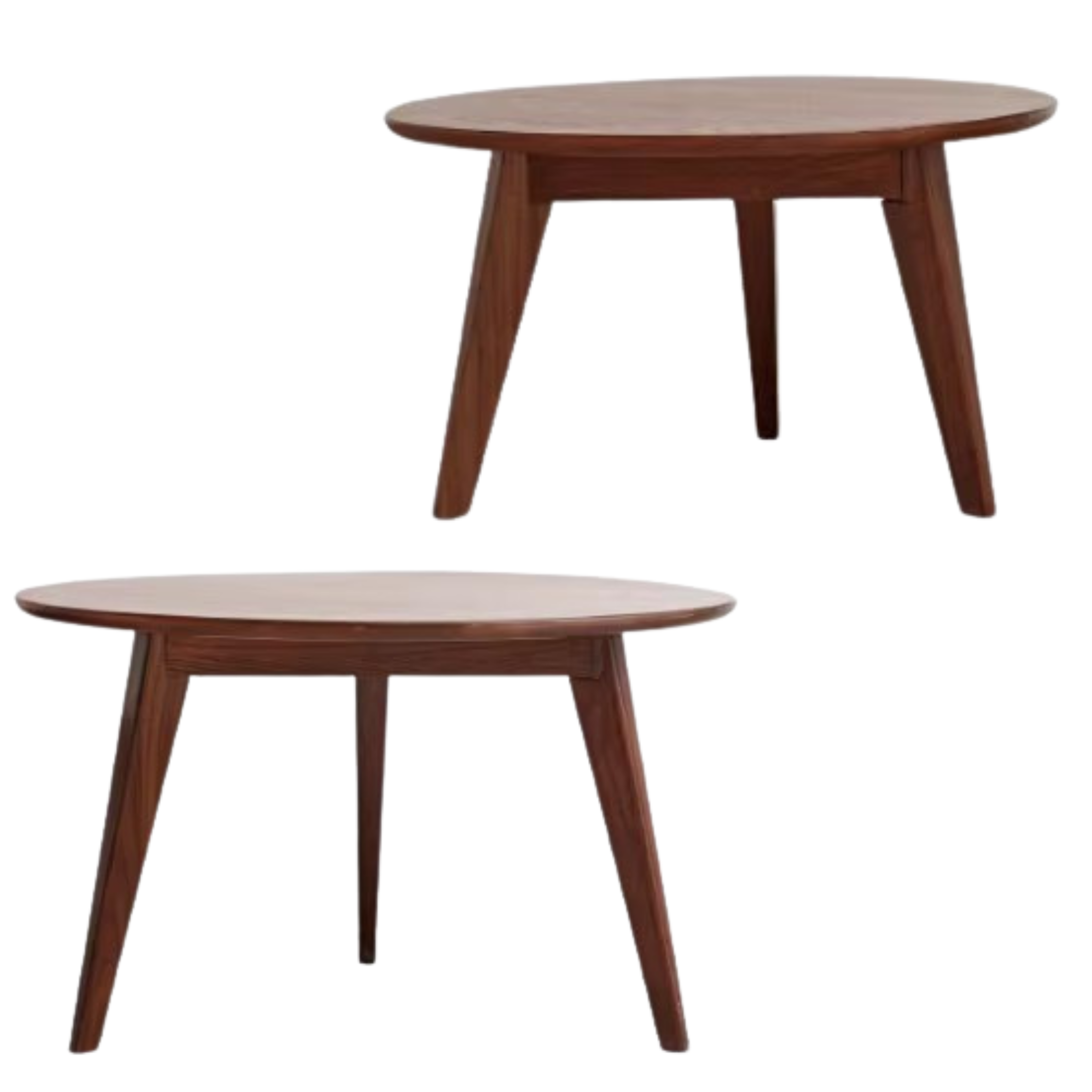 out of stock 23.6x23.6x13.4 inch / 60x60x35сm + 29.5x29.5x17.7 inch / 75x75x45сm / Rich Dark Walnut color / Black walnut small round table + large round table