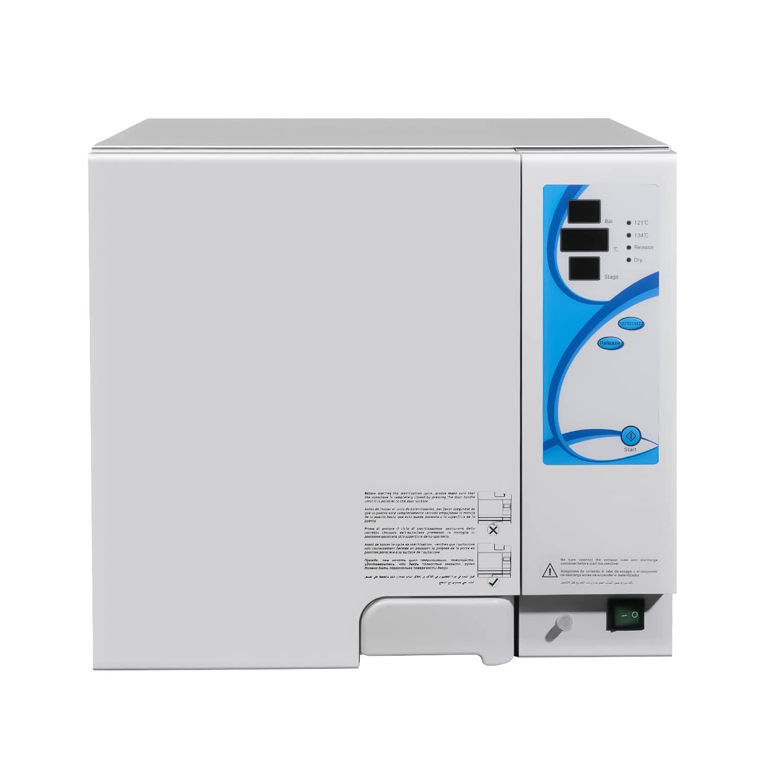 23L Portable Desktop Steam Sterilizer - Stainless Steel Autoclave with Dual Adjustment for Home, Clinic & Salon Use