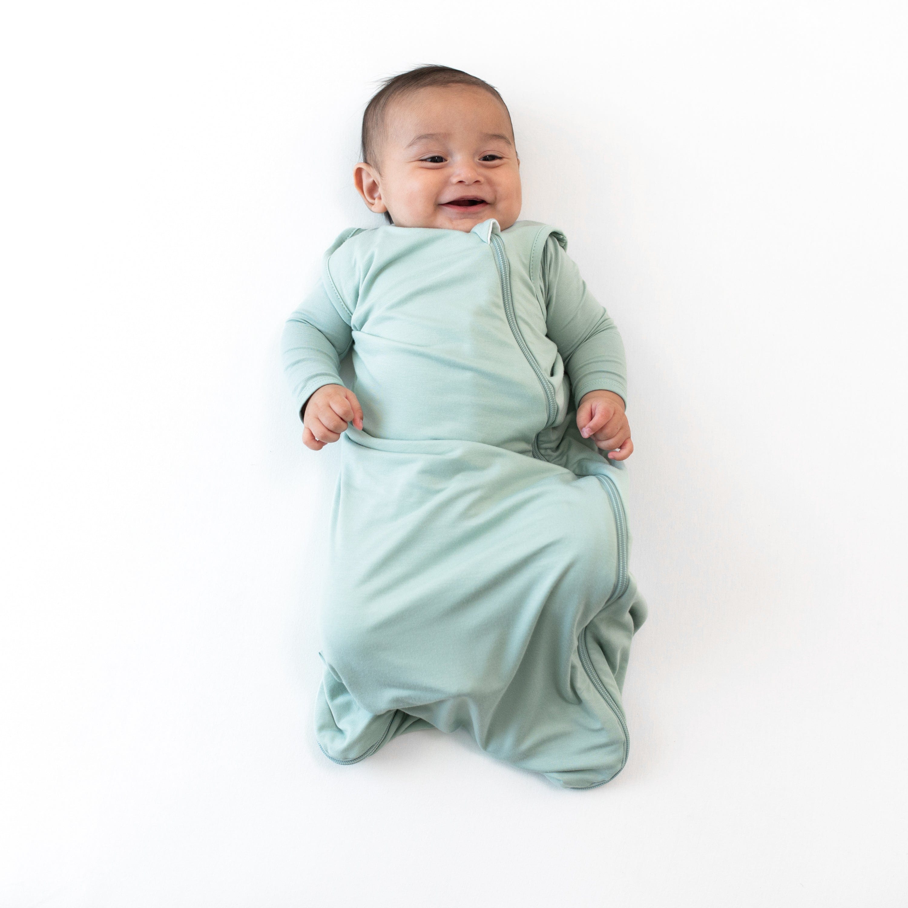 Organic Cotton Baby Sleep Bag in Sage Green - 0.5 TOG for Safe & Comfortable Infant Sleep - Perfect for Nursery, Daycare & Travel
