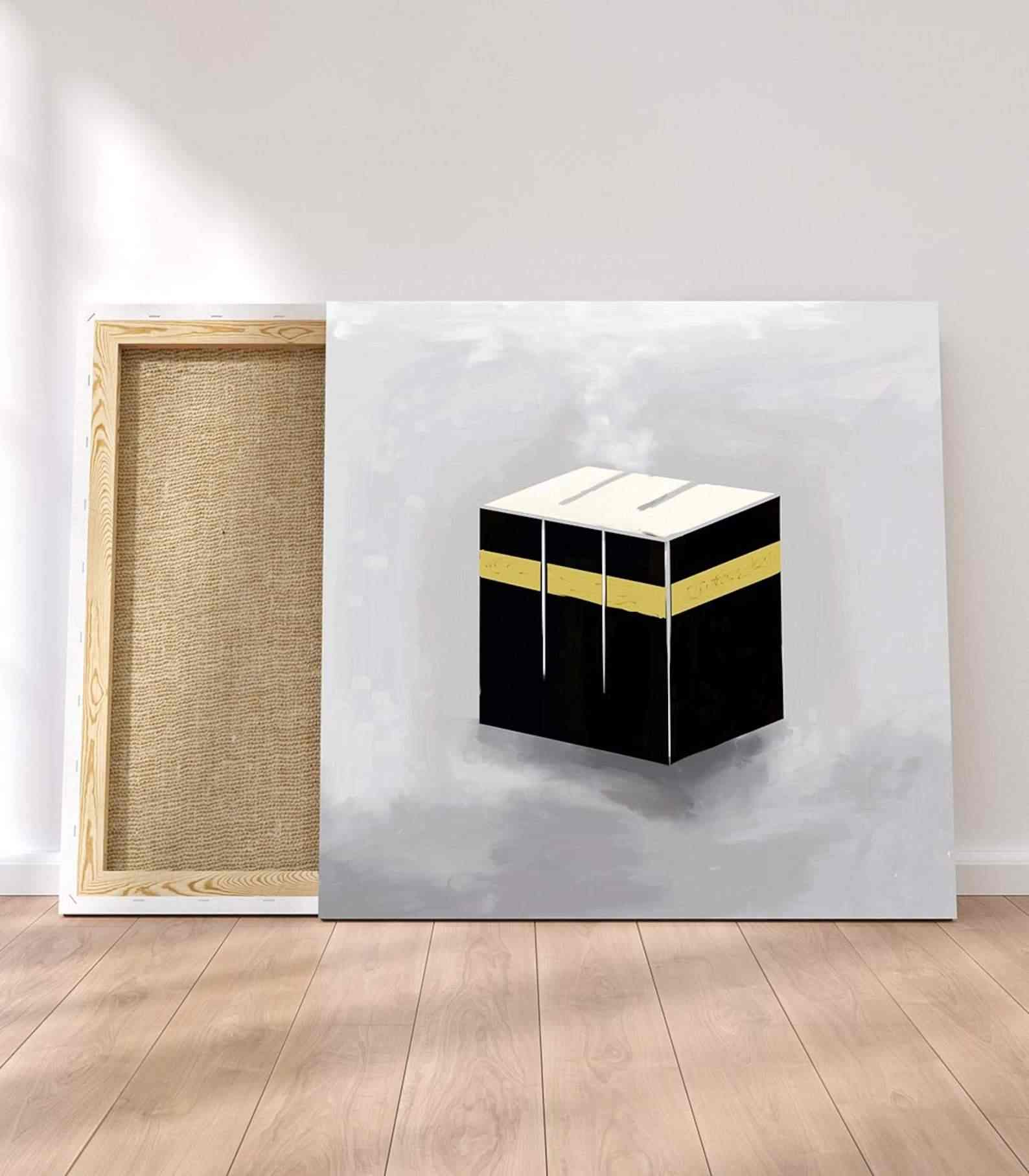 Kaaba Islamic Wall Art Canvas Print - Modern Home Decor for Muslim Prayer Room, Living Room & Office - Perfect Gift for Eid, Ramadan & Islamic Holidays