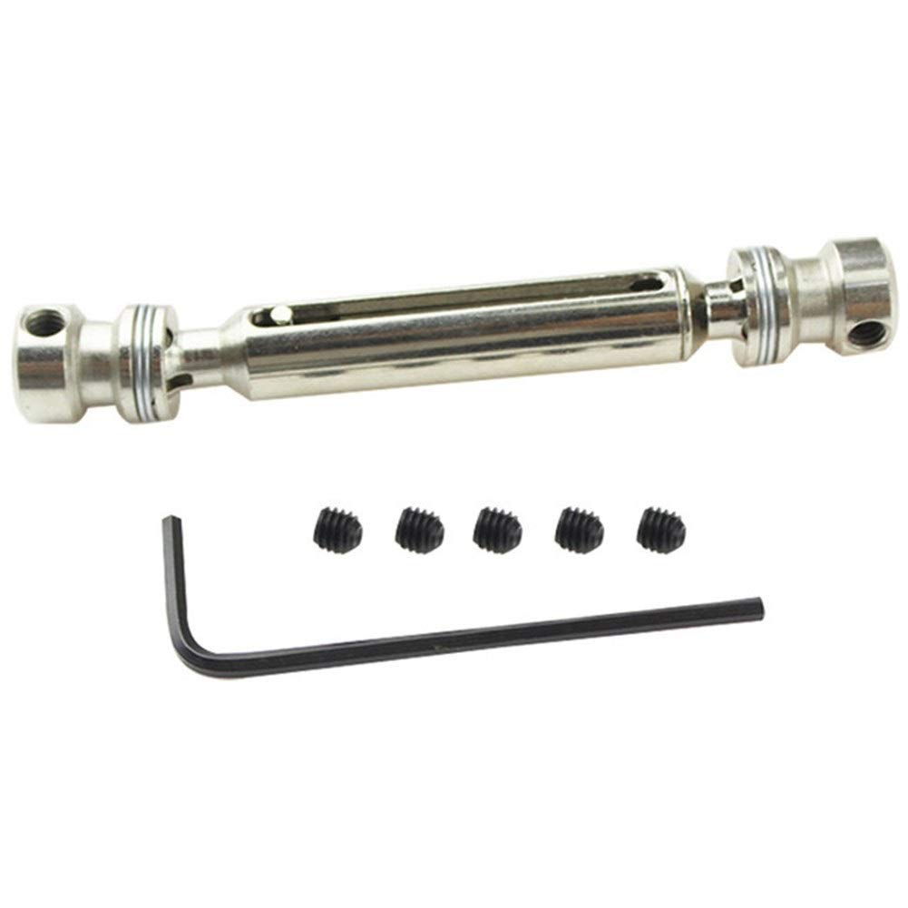 Universal Metal Rear Middle Drive Shaft Transmission Kit for WLtoys 12428 12423 12628 RC Cars - Fits FY-01/02/03/04/05 Models - Durable Silver Alloy Upgrade Part (Perfect for Off-Road Bashing & RC Car Maintenance)