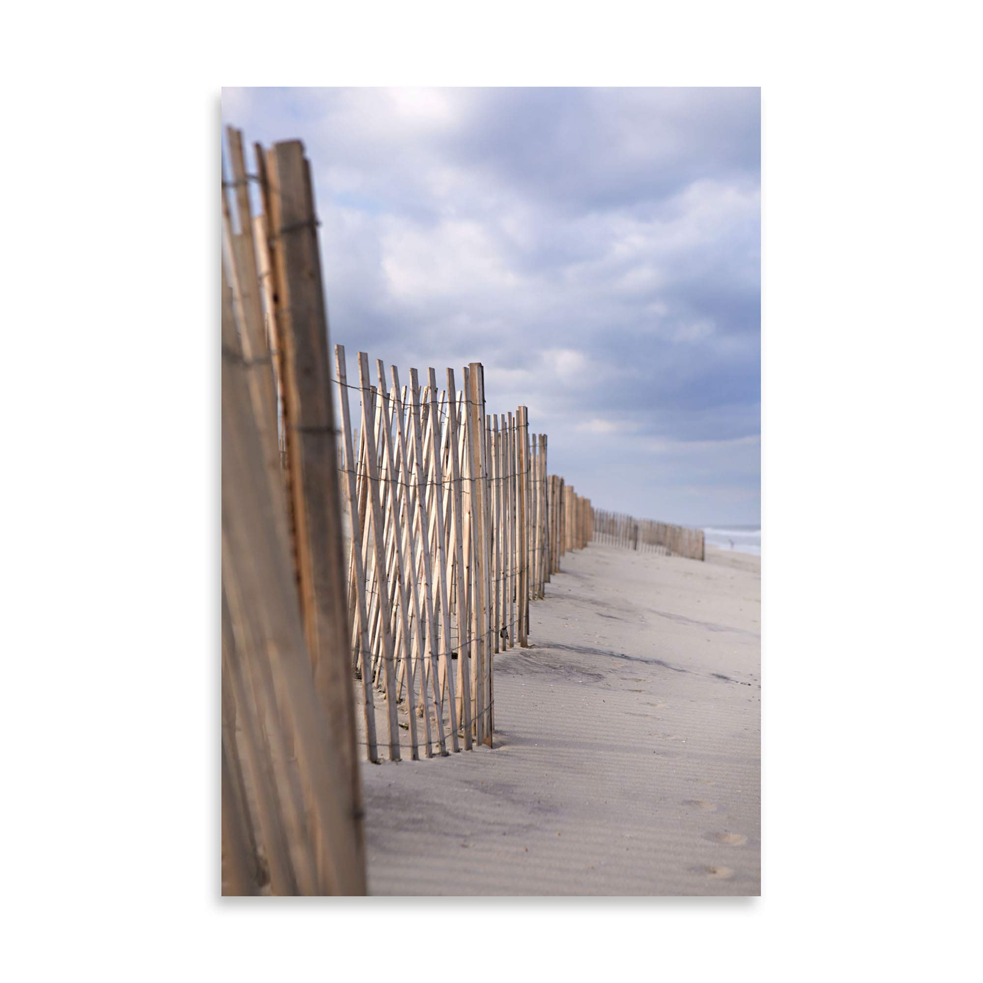 Karyn Millet Contemporary Coastal Fences Fine Art Giclee Print - 24x36 Inch Wall Decor for Beach House, Living Room & Office | High Quality Paper Reproduction