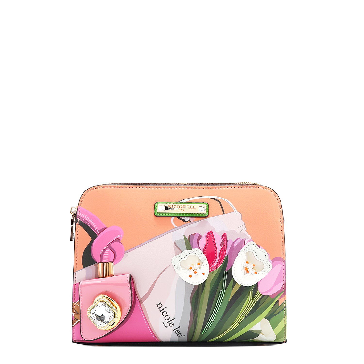 Violet Blossom Crossbody Bag for Women - Stylish & Lightweight Purse for Daily Use, Travel & Shopping