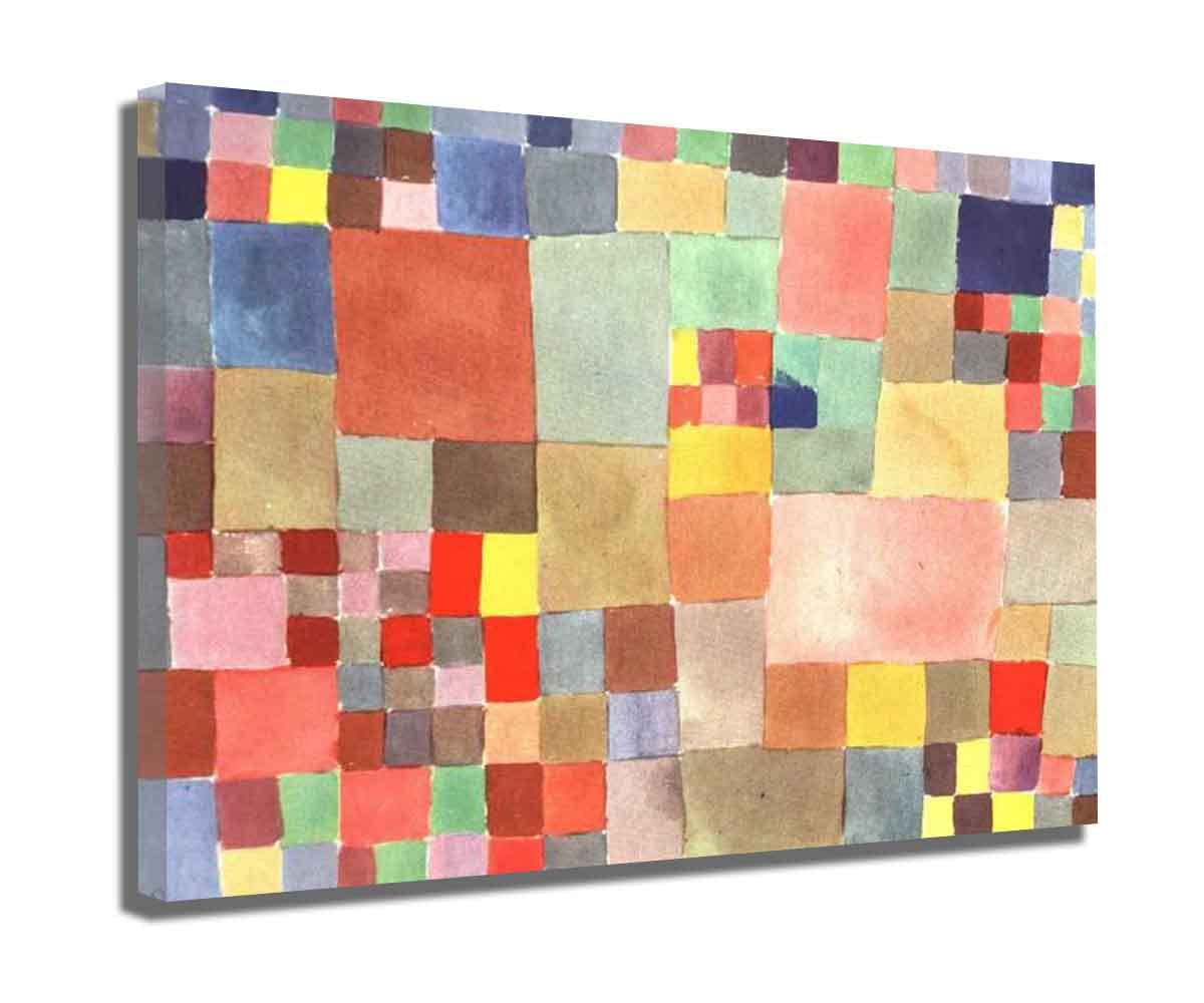 Paul Klee Flora on Sand Framed Canvas Wall Art - Living Room Decor for Home & Office (50x60cm)