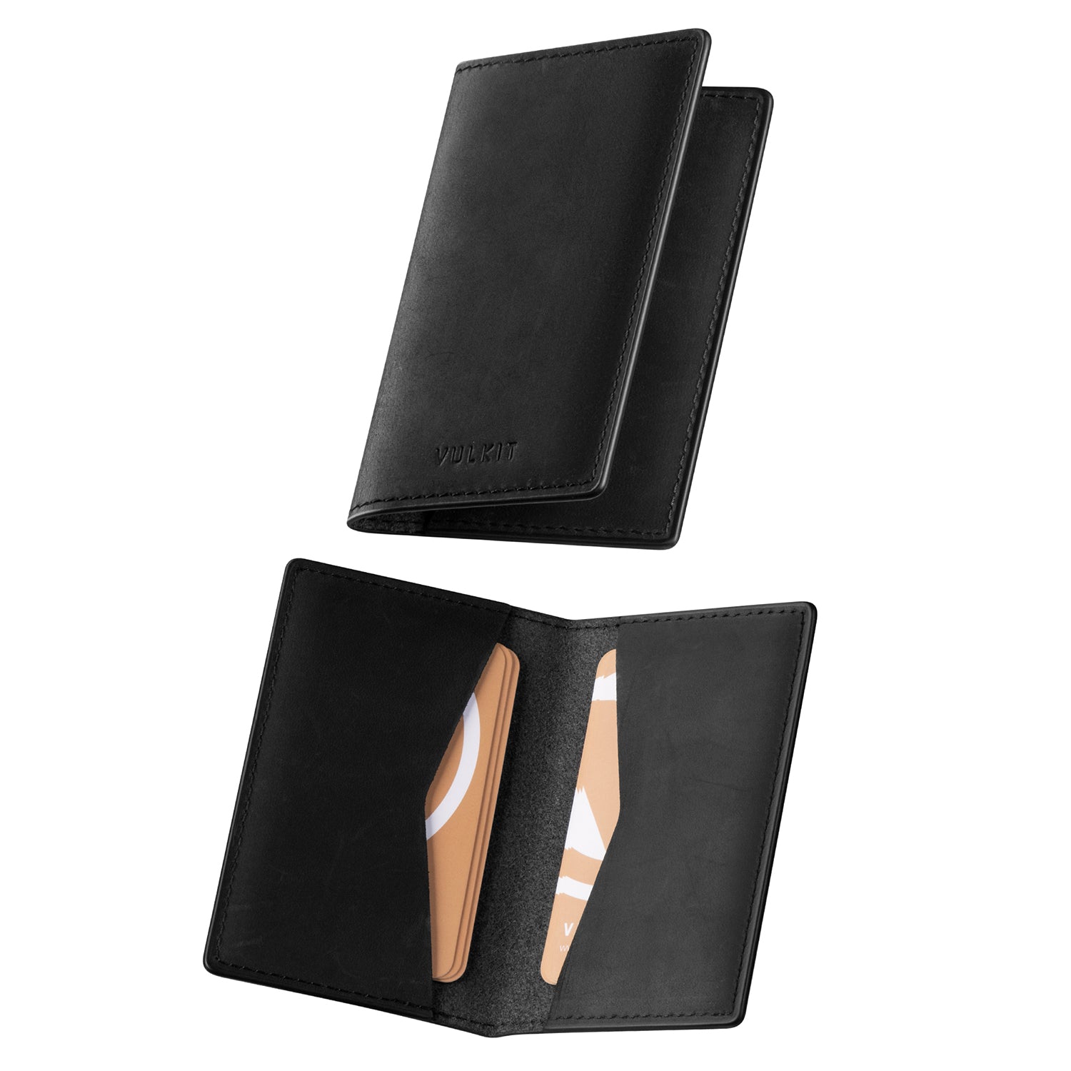 VBC100P Genuine Crazy Horse Leather Slim Business Card Holder - Holds 20 Cards | Two-Sided Design for Professionals | Perfect for Networking Events & Office Use