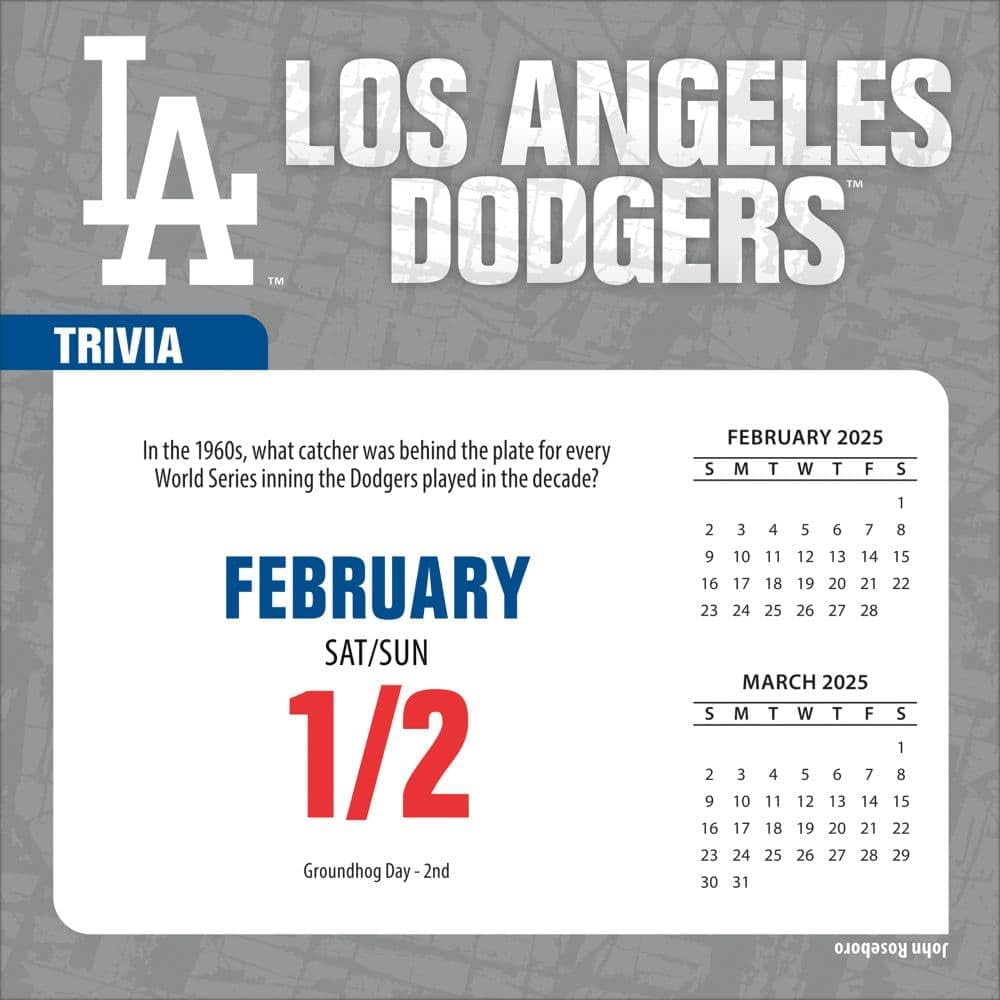 2025 MLB Los Angeles Dodgers Desk Calendar - Premium Office & Home Decor, Perfect for Baseball Fans & Gift Ideas