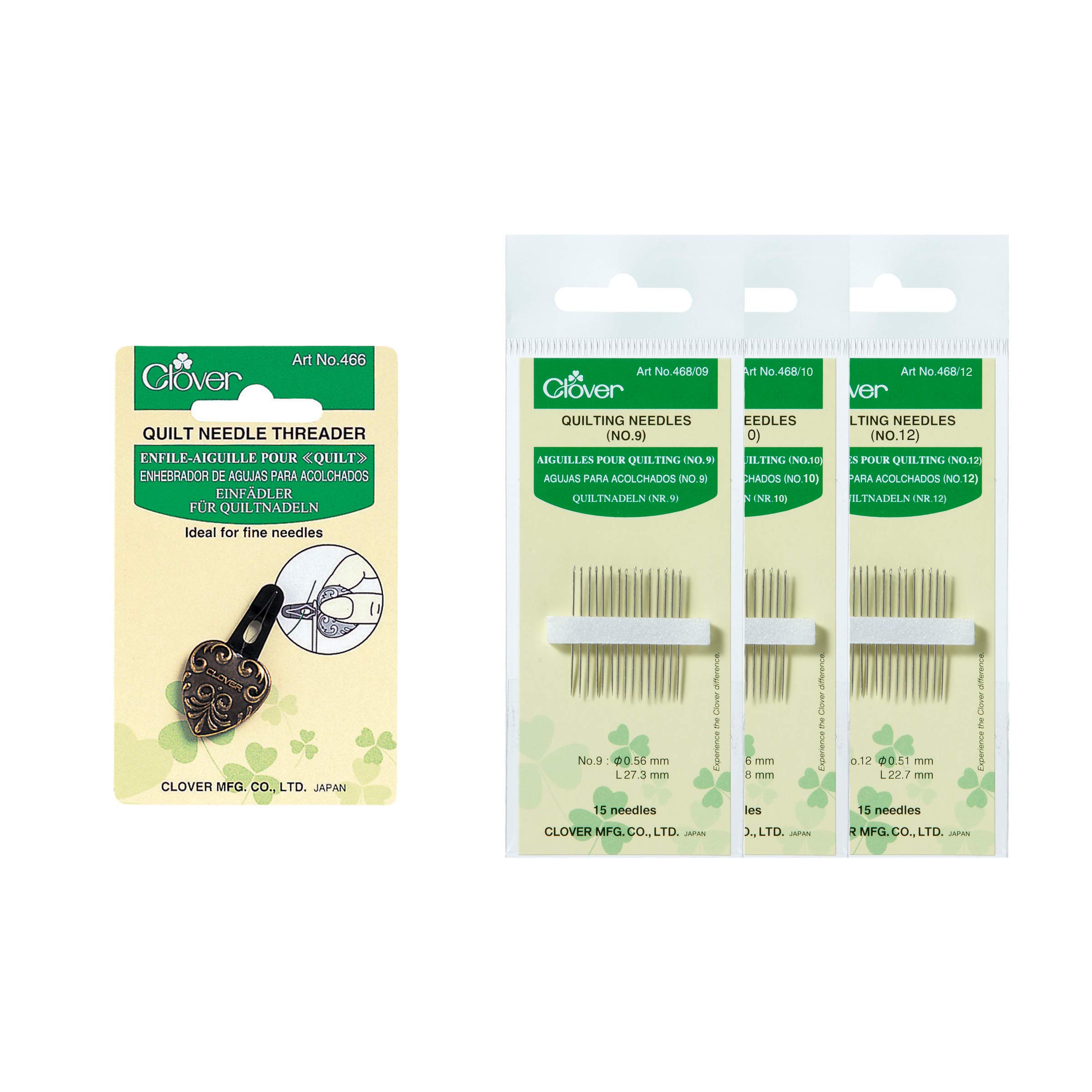 Clover Quilt Bundle Needle Threader Set of 5 - Premium Sewing Needle Threaders for Quilting, Embroidery & Hand Stitching - Perfect for Crafters, DIY Enthusiasts & Sewing Beginners