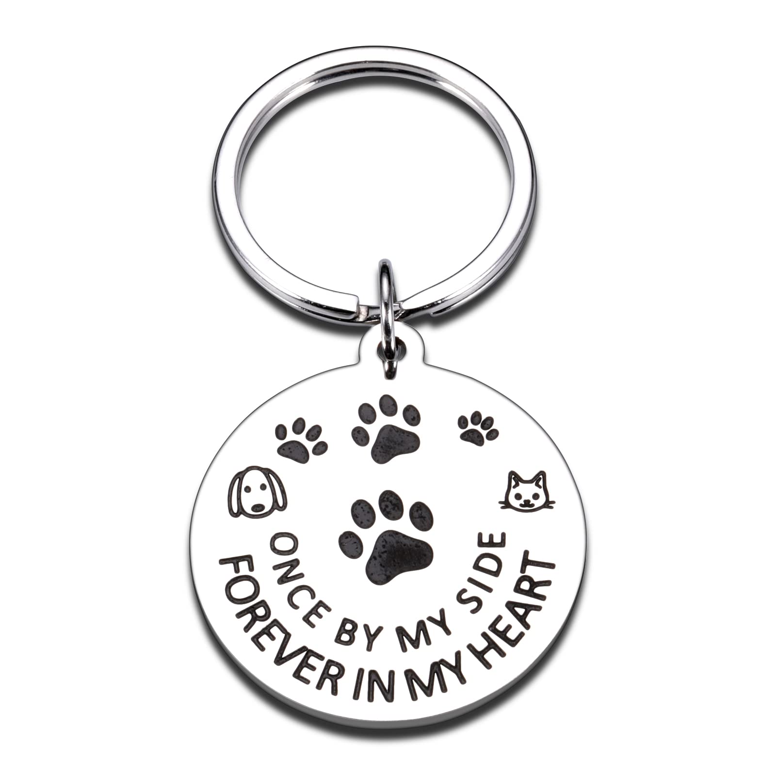 Memorial Keychain for Pets - Sympathy Gift for Dog & Cat Lovers - Personalized Pet Loss Keepsake for Men, Women & Kids - Forever in My Heart Pet Remembrance Keyring - Perfect for Pet Memorials, Grieving & Tribute Gifts