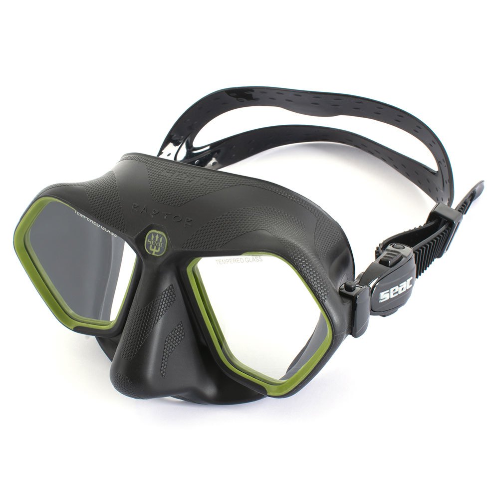 Seac Raptor Black/Green Scuba Diving Fins - High Performance Swim Fins for Snorkeling, Freediving & Underwater Photography