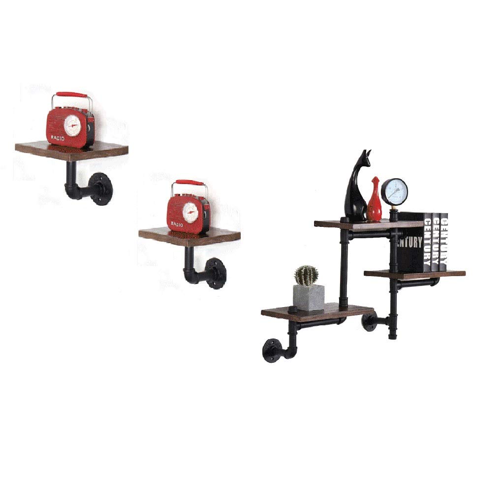 Industrial Floating Shelves - Heavy Duty Wall Mounted Ladder Bookcase for Living Room & Bedroom - Black Metal Shelving Unit Holds 70kg - Perfect for Home Decor, Book Storage and Space Saving Organization
