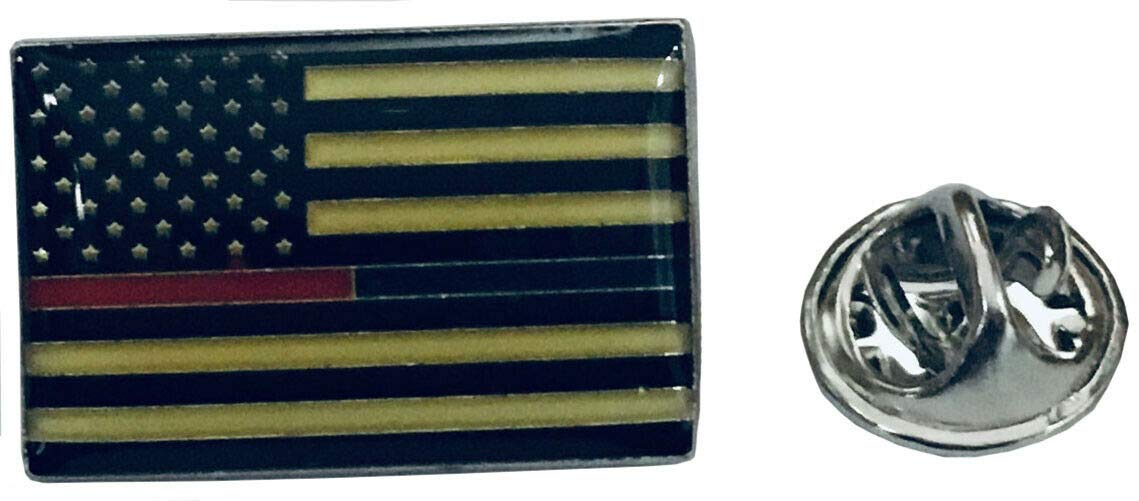 Thin Red Blue Line Lapel Pins - 50 Pack for Hats & Clothes - First Responder Accessories for Motorcycle Caps & Apparel
