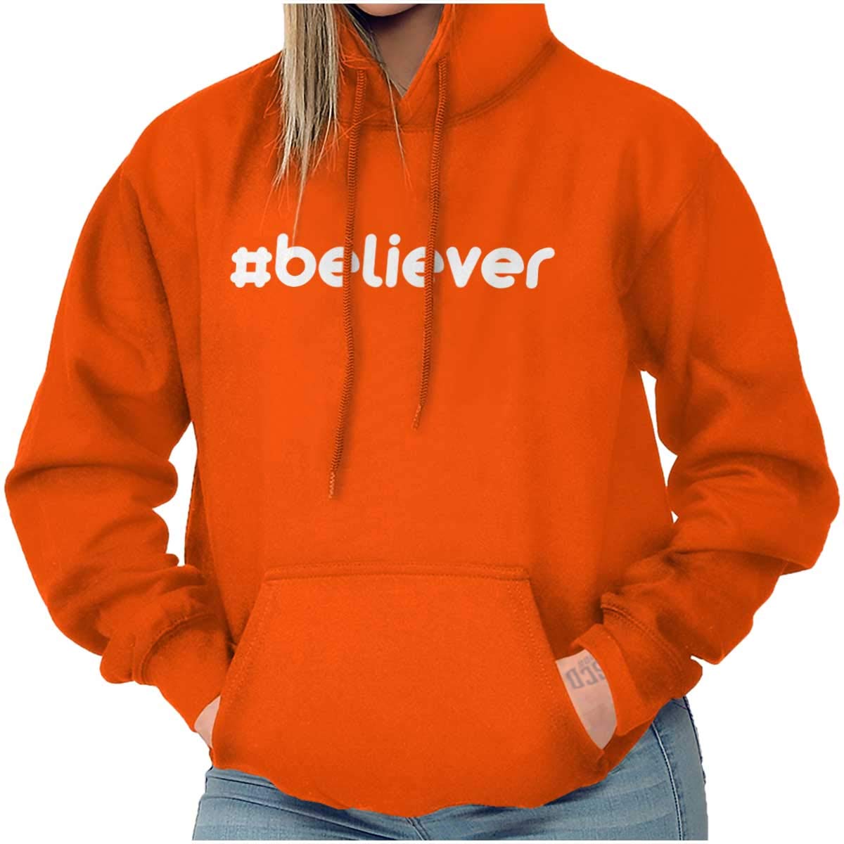Hashtag Believer Christian Faith Hoodie Sweatshirt for Women - Religious Apparel for Church, Bible Study & Everyday Inspiration
