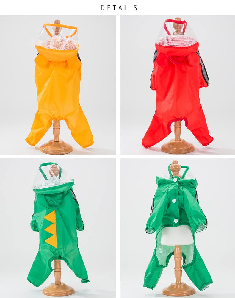Waterproof Dog Raincoat for Small & Medium Dogs - Cute Cartoon Hooded Poncho for Pets | Outdoor Walking & Rainy Day Protection