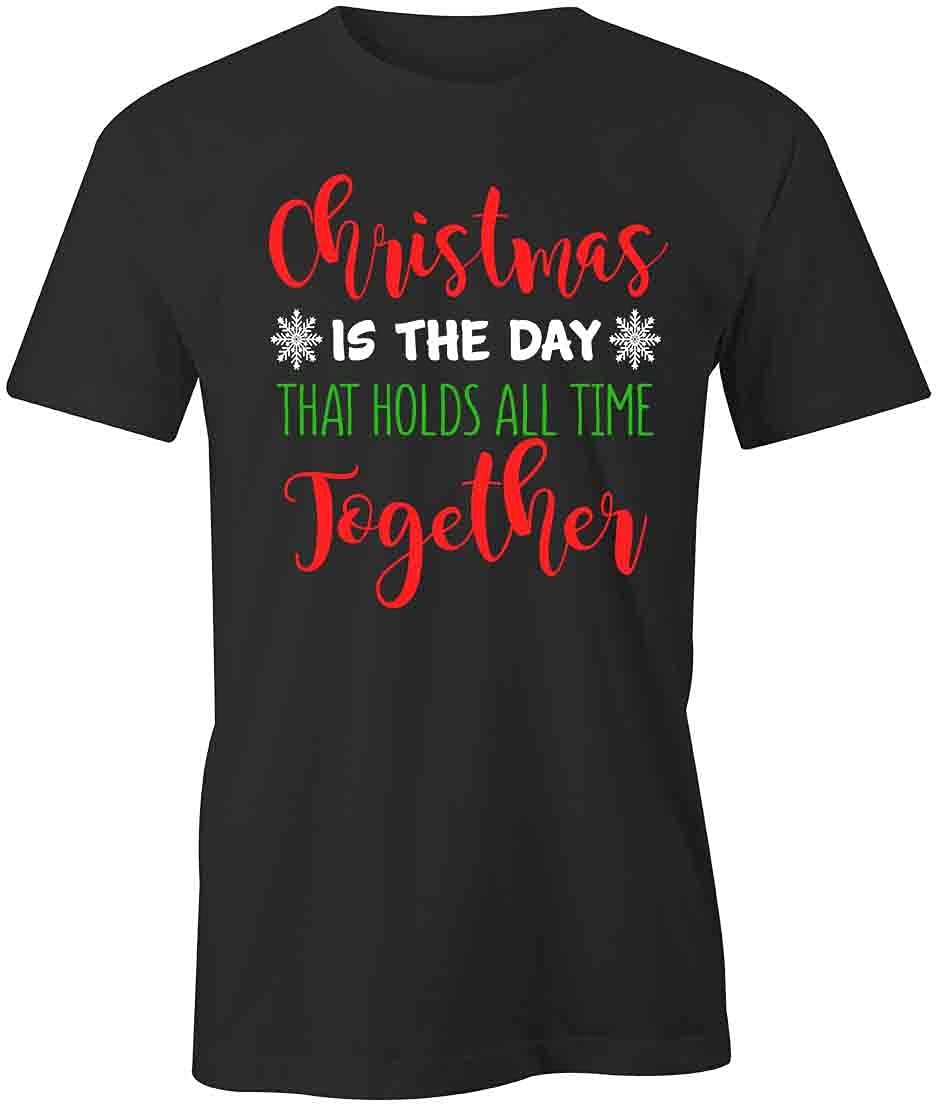 Christmas T-Shirt for Men & Women | Black Graphic Printed Tees | Holiday Party, Gift Exchange & Family Gathering Outfits