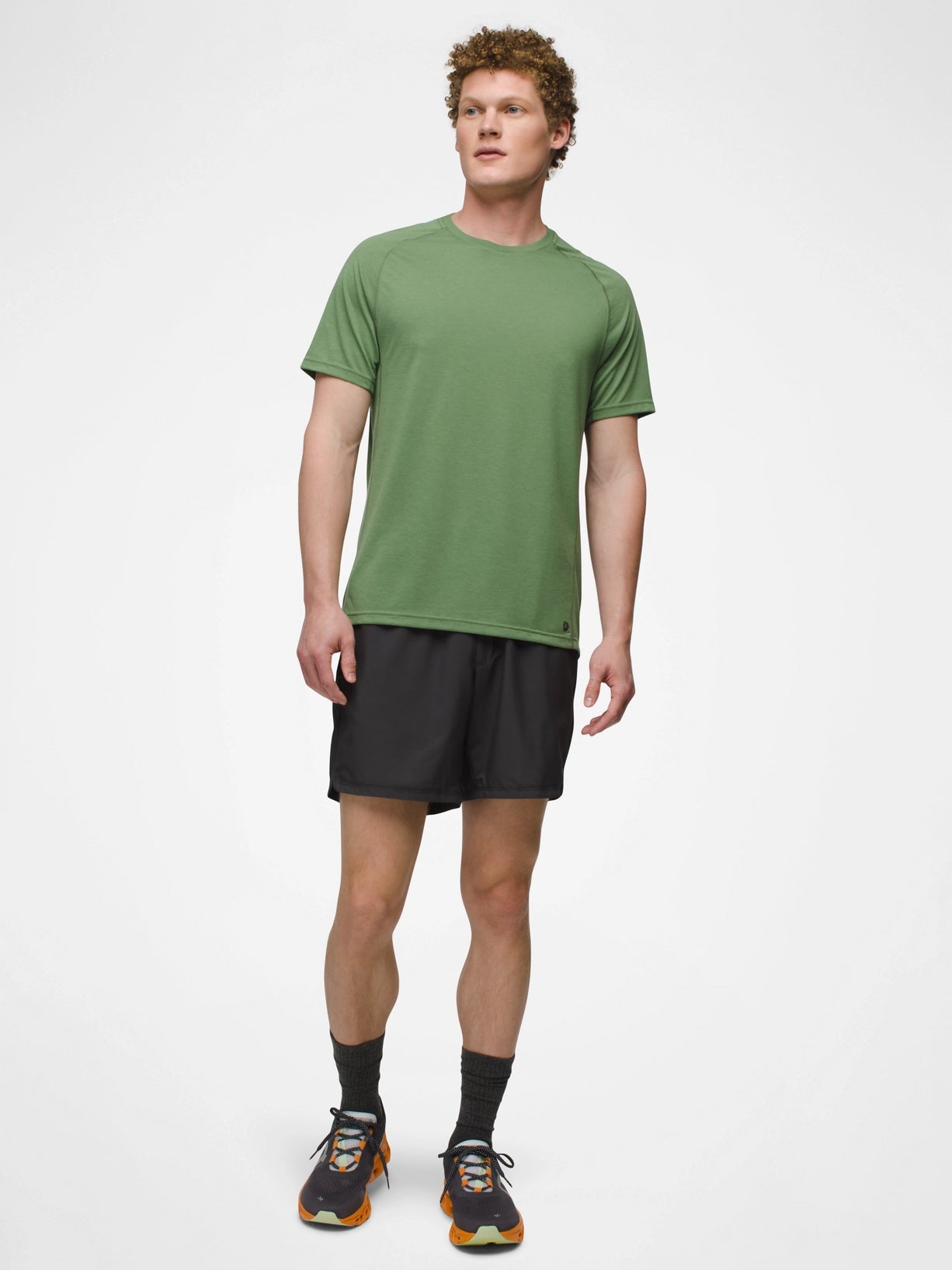 prAna Mission Trails Short Sleeve T-Shirt for Men & Women - Comfortable Ivy Green Hiking & Outdoor Adventure Shirt