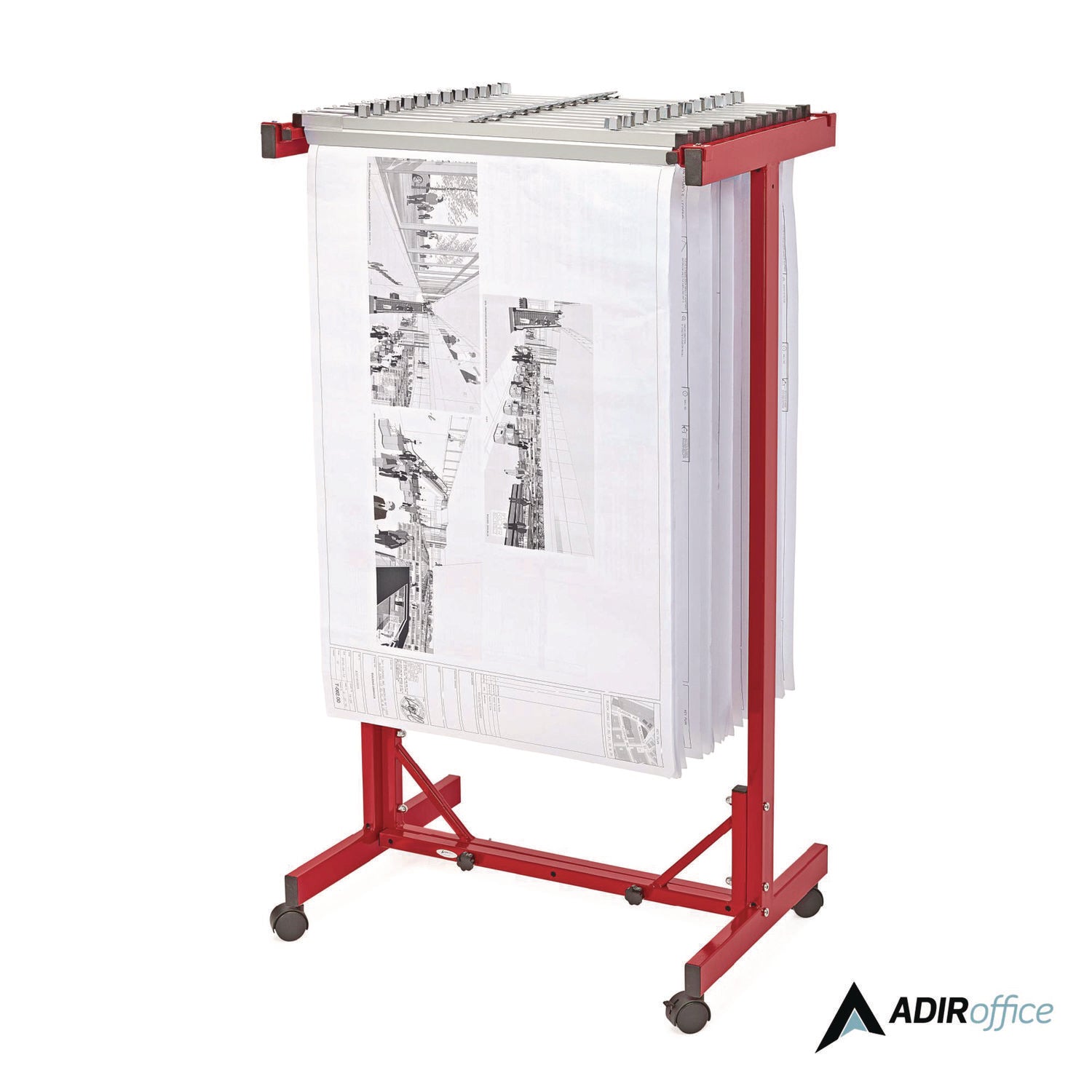 AdirOffice Expandable Blueprint Storage Cabinet - Mobile Plan Center for Blueprints, Documents & Large Files (20.5