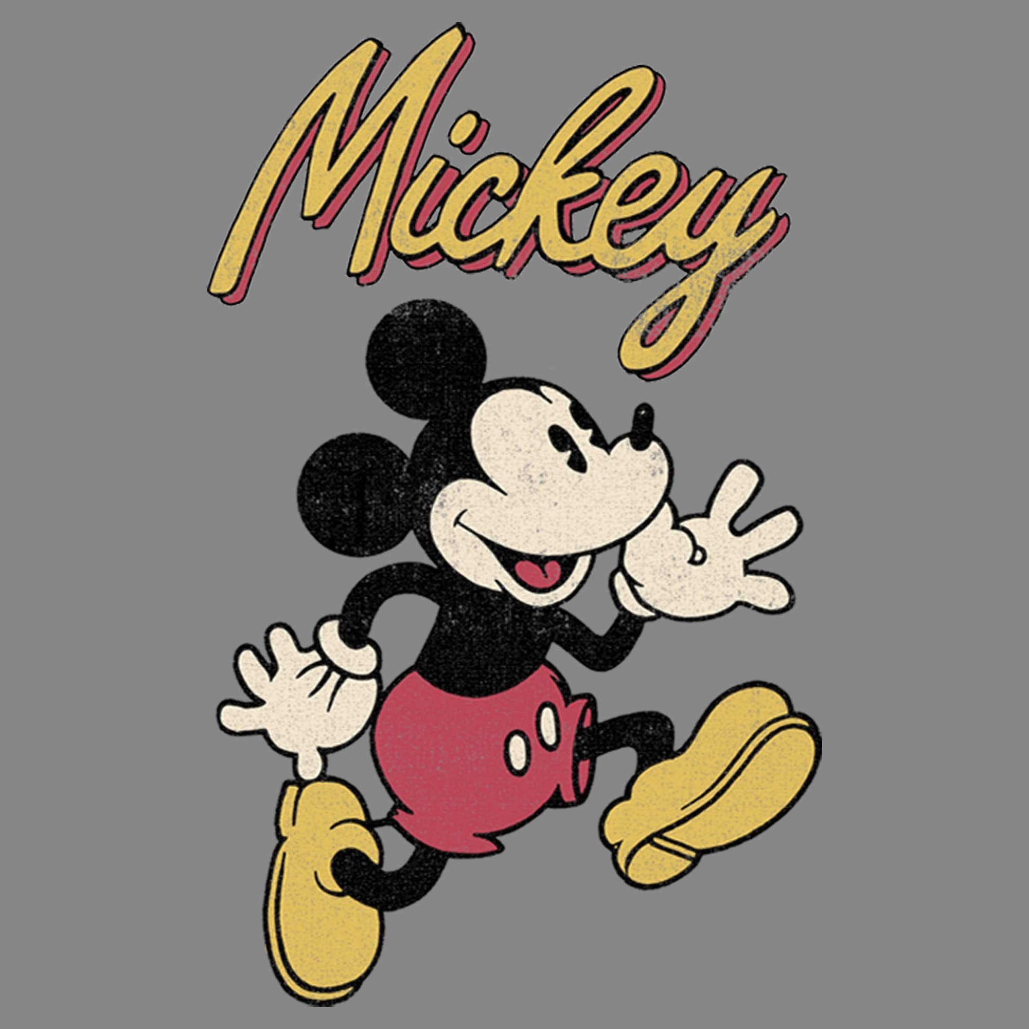 Vintage Mickey Mouse Boys' Performance T-Shirt - Disney Characters Graphic Tee for Casual Wear, School, and Playdates
