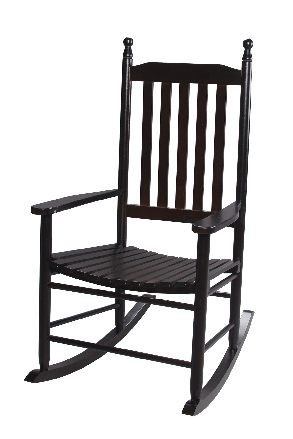 Gift Mark Adult Tall Back Rocking Chair in Espresso Finish - Perfect for Living Room, Nursery, or Outdoor Relaxation