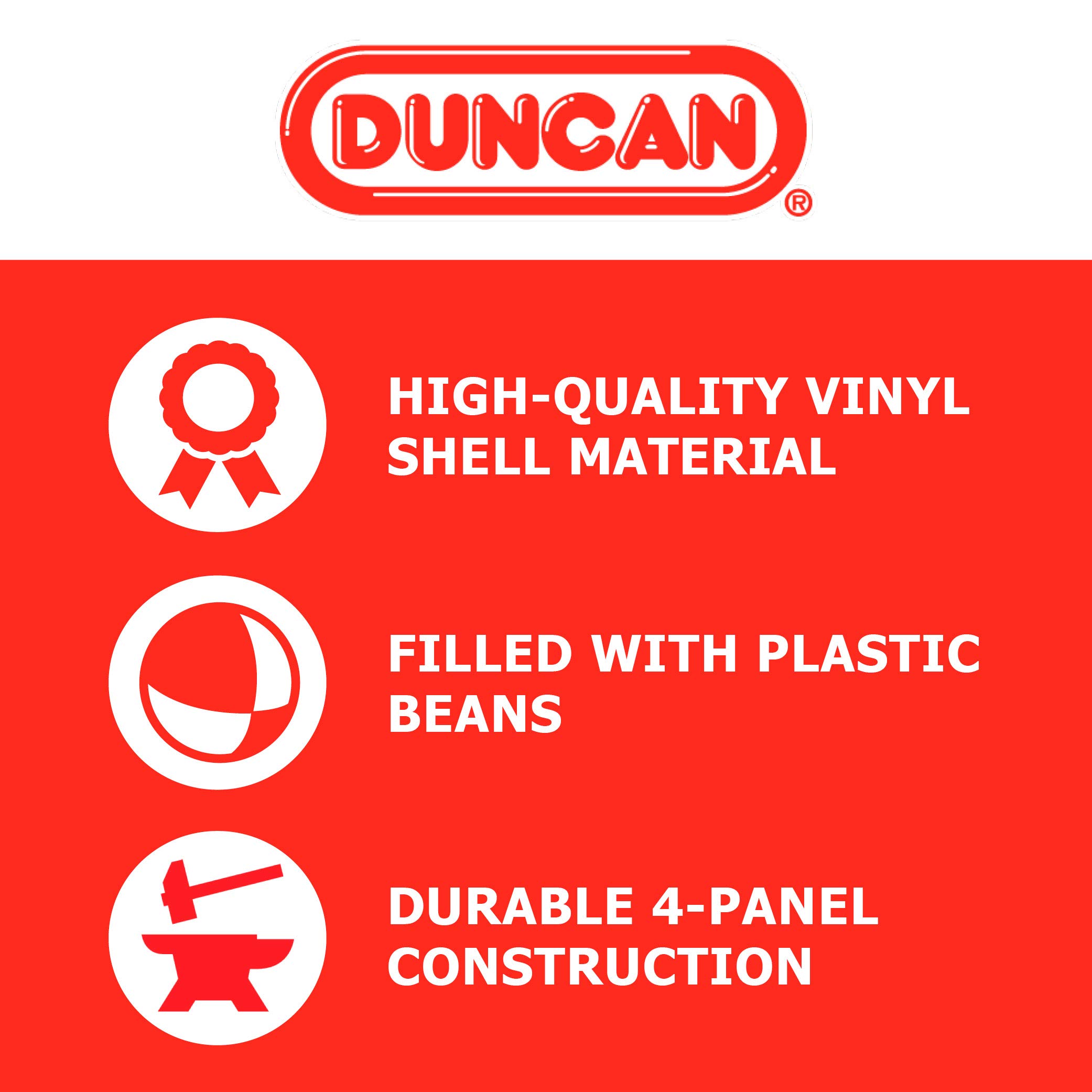 Duncan Juggling Balls - Pack of 3 Multicolor Vinyl Shell Circus Balls with 4-Panel Design & Plastic Beans - Perfect for Beginners, Performers, and Circus Training