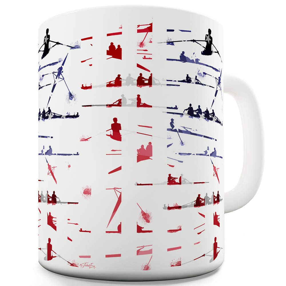 USA Rowing College 15oz Ceramic Coffee Mug - Novelty Gift for Rowers, Crew Team & Alumni - Perfect for Hot Drinks at Home, Office or Rowing Events