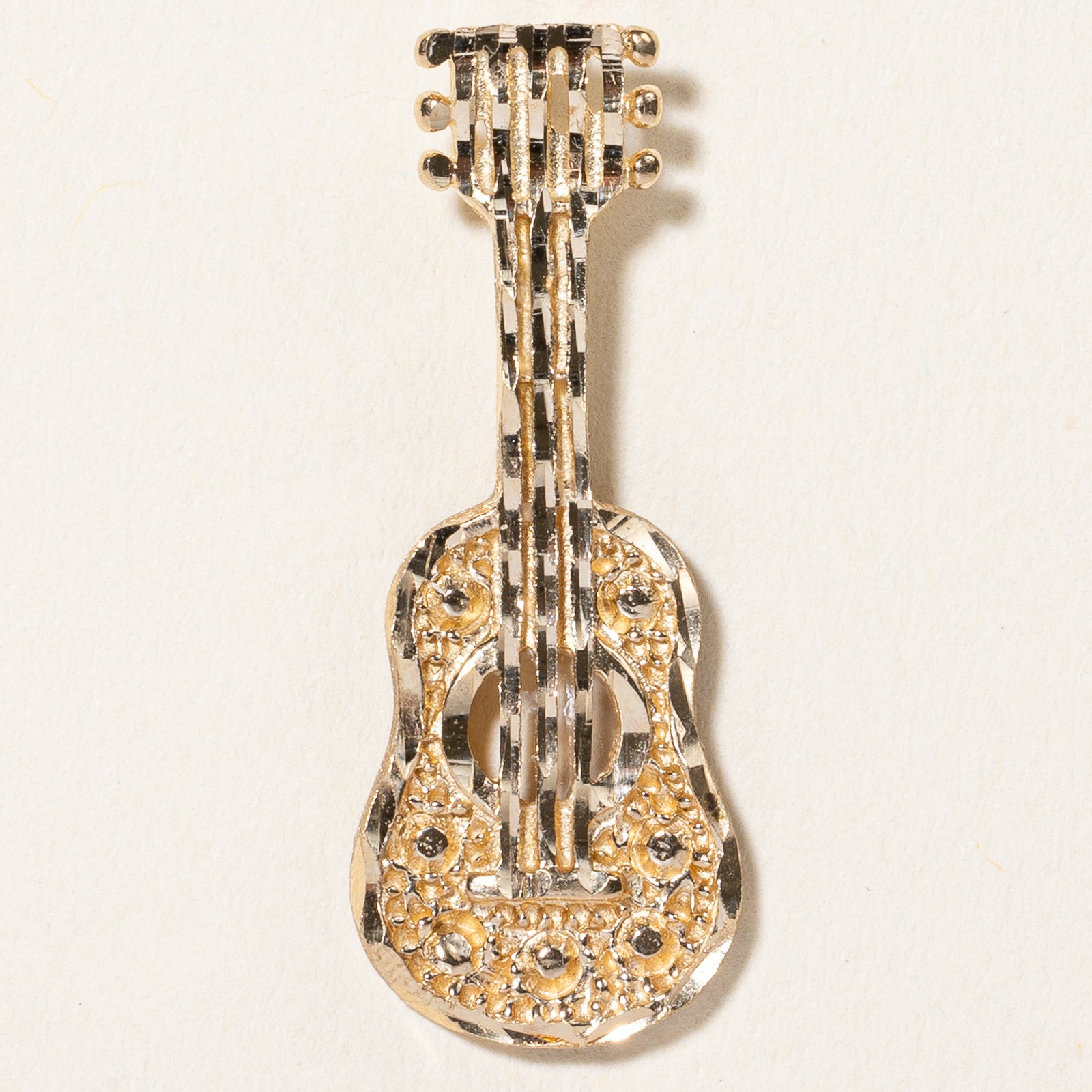 10k Yellow Gold Guitar Pendant Necklace for Men & Women - Elegant Musical Jewelry Gift for Musicians, Guitar Lovers - Perfect for Concerts, Birthdays & Special Occasions