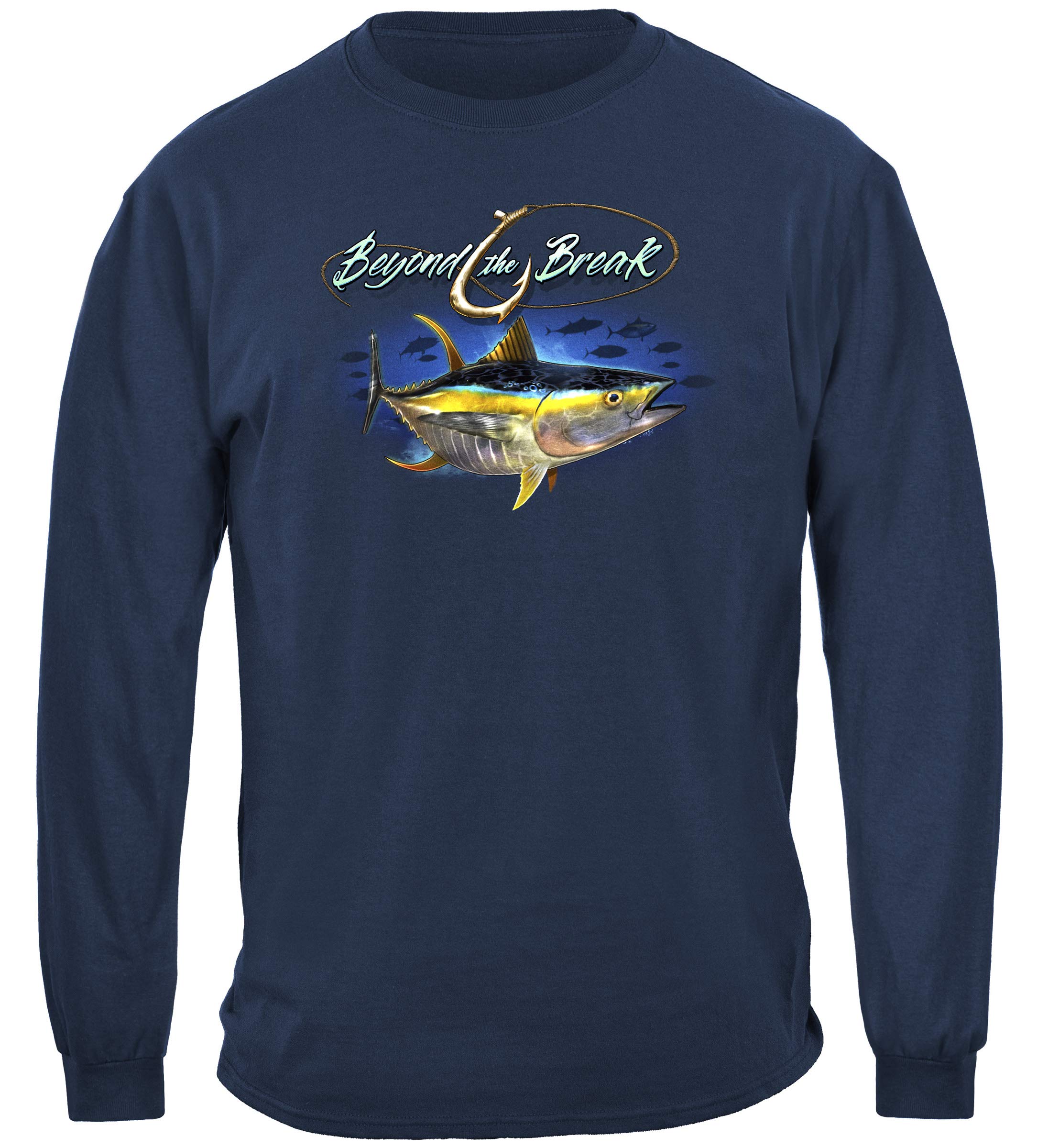 Tuna Fishing Shirt - Long Sleeve Performance T-Shirt for Offshore Fishing | Moisture Wicking & UV Protection | Perfect for Deep Sea Fishing & Boat Trips (ADD-BTB2377LSXL)