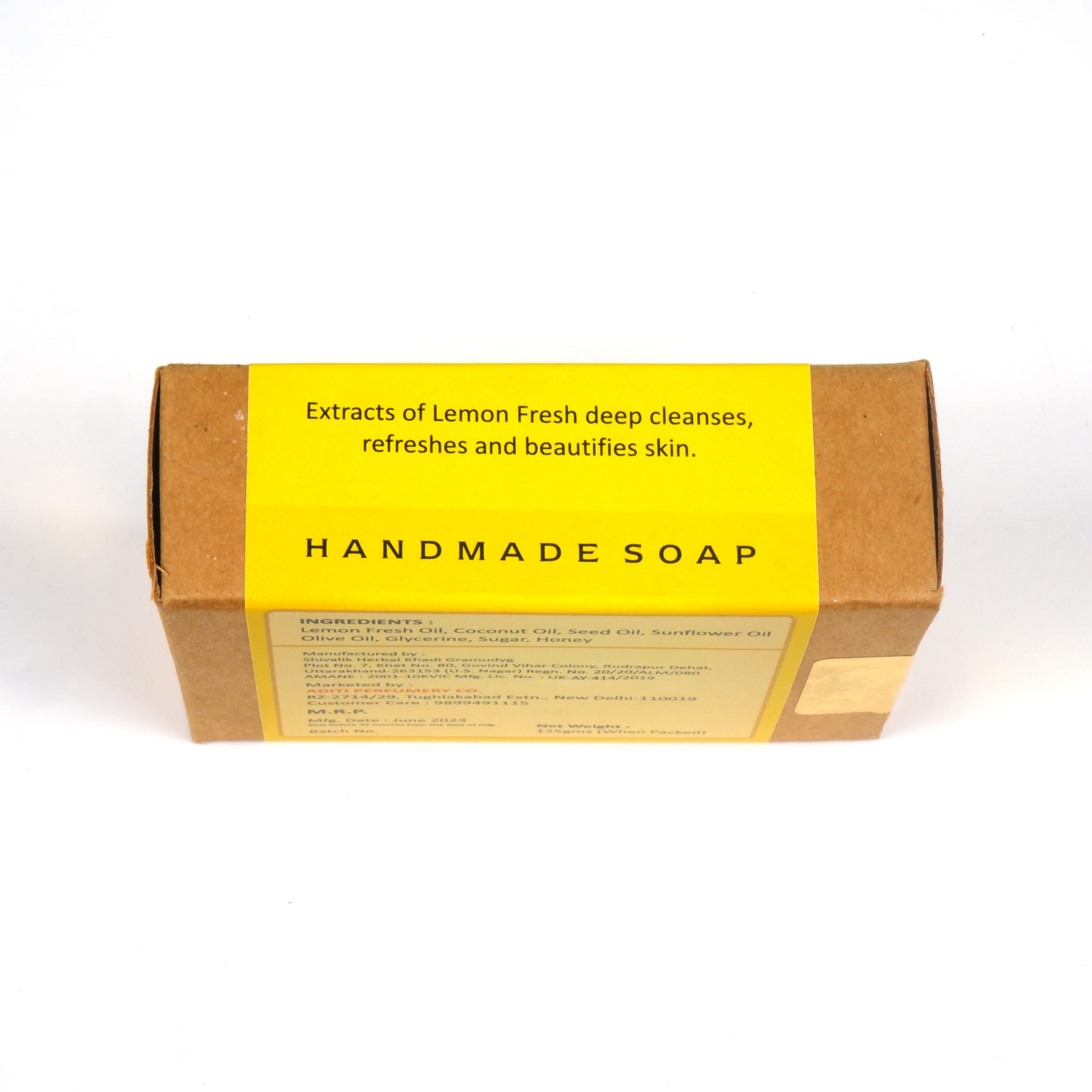 Likla Lemon Fresh Bathing Soap | Natural Handmade Herbal Soap with Essential Oils | 125g | Refreshing & Moisturizing for Daily Skincare & Aromatherapy