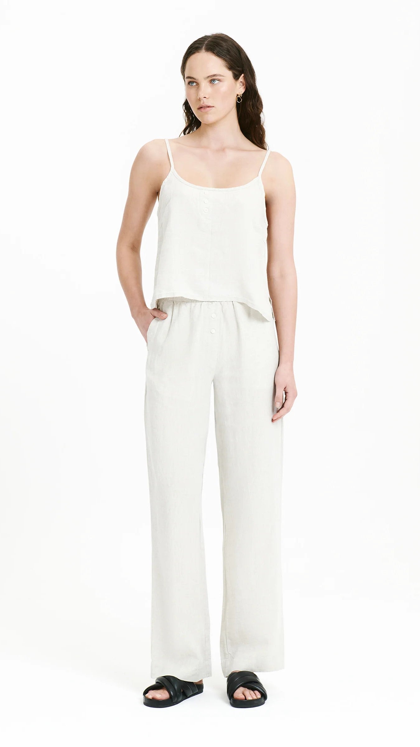 Soft & Breathable Linen Lounge Pants for Women - Natural Comfort for Home, Yoga & Relaxation | Eco-Friendly Casual Wear