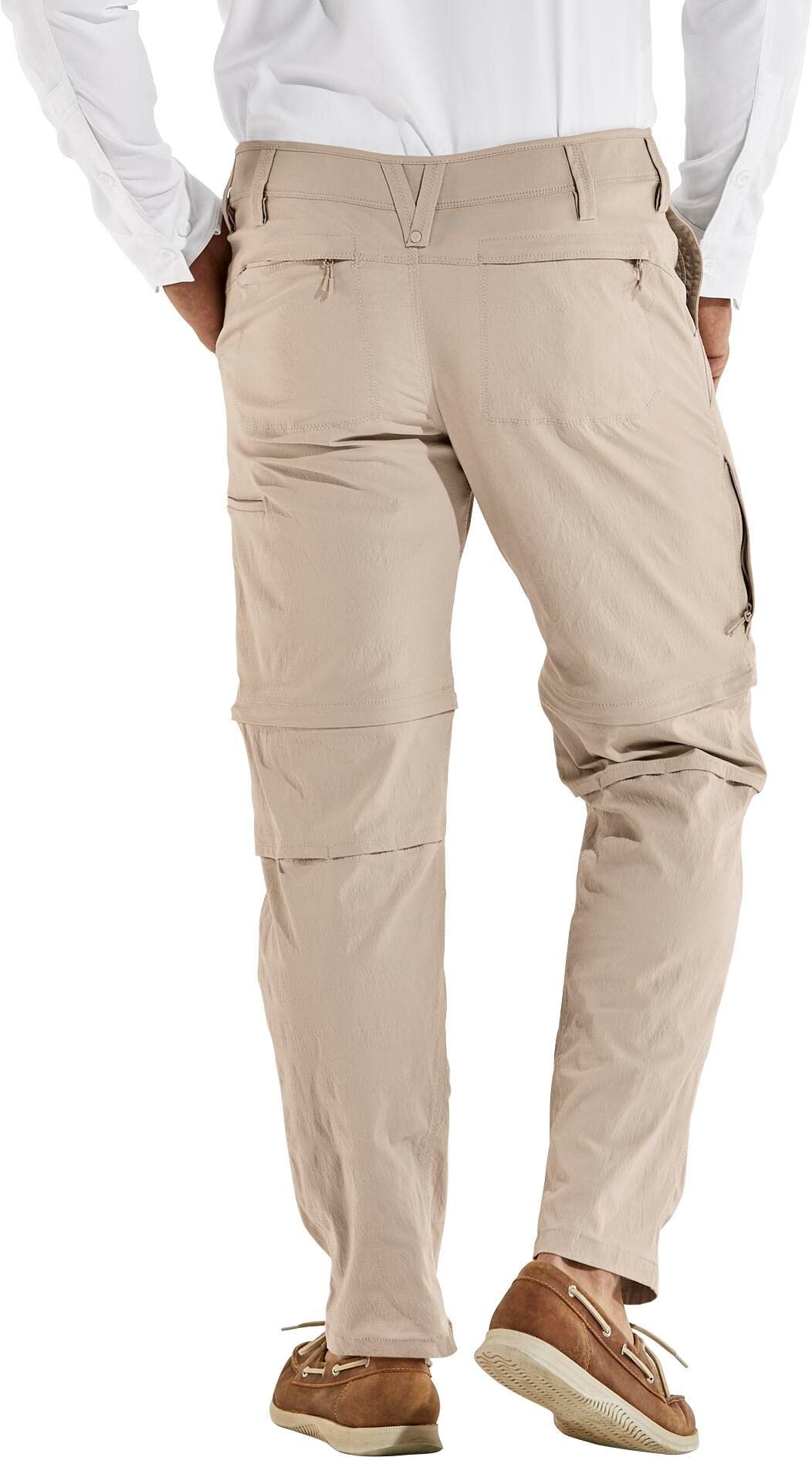 Coolibar UPF 50+ Men's Miller Convertible Sun Protective Pants - Lightweight Quick-Dry Hiking & Outdoor Travel Convertible Trousers for Summer Adventures