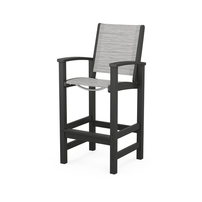 POLYWOOD Coastal Bar Chair - Outdoor & Indoor Bar Stool, Weather-Resistant, Durable, Comfortable - Perfect for Patio, Deck, Kitchen, and Poolside Use
