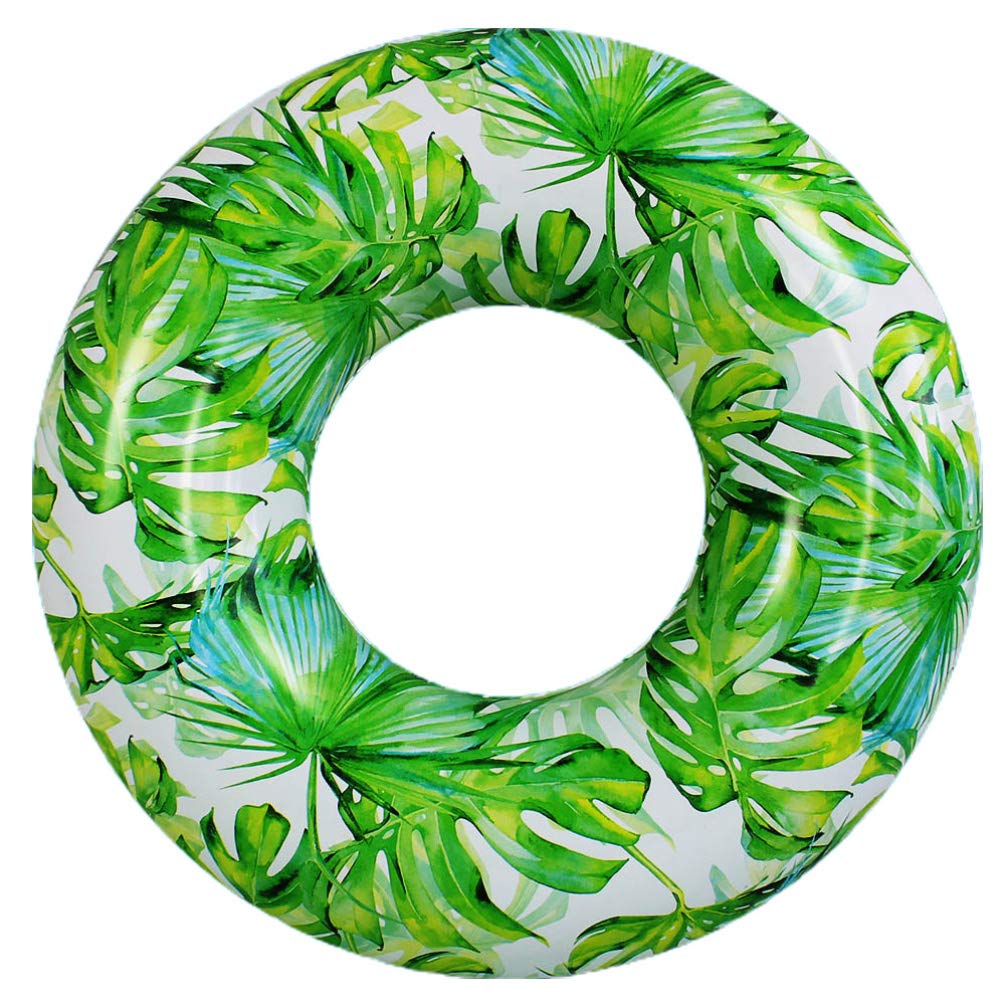 jojofuny Monstera Palm Leaves Pool Tubes - 90cm Large Inflatable Swim Floaties for Adults & Kids, Tropical Hawaiian Summer Luau Party Decor, Pool Party Photo Props, Beach Vacation & Backyard Pool Relaxation