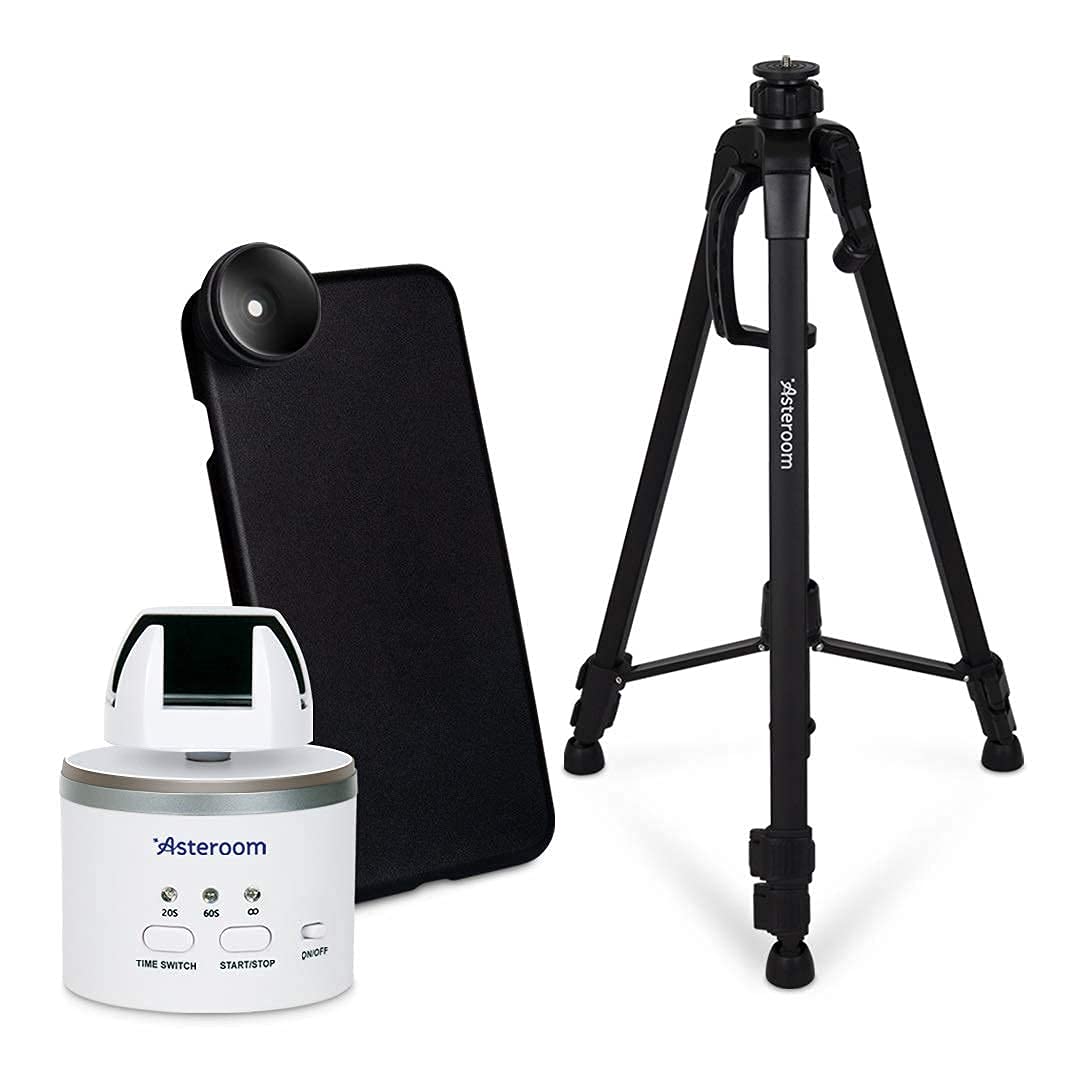 Asteroom 2nd Gen 360 Camera 3D Virtual Tour Kit for Real Estate Photography - Includes Digital Camera Rotator, Fisheye Lens & Tripod + iPhone 11 Pro Max Case Bundle - Perfect for Property Showcases, VR Tours & Business Presentations