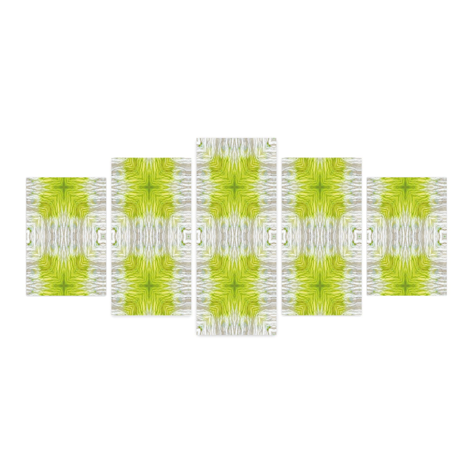 Ambesonne Mandala 5-Panel Acrylic Glass Wall Art Decor - Geometric Symmetric Mosaic Tile Pattern Square Ornaments - Modern Home Decor for Living Room, Bedroom & Dorm - 60