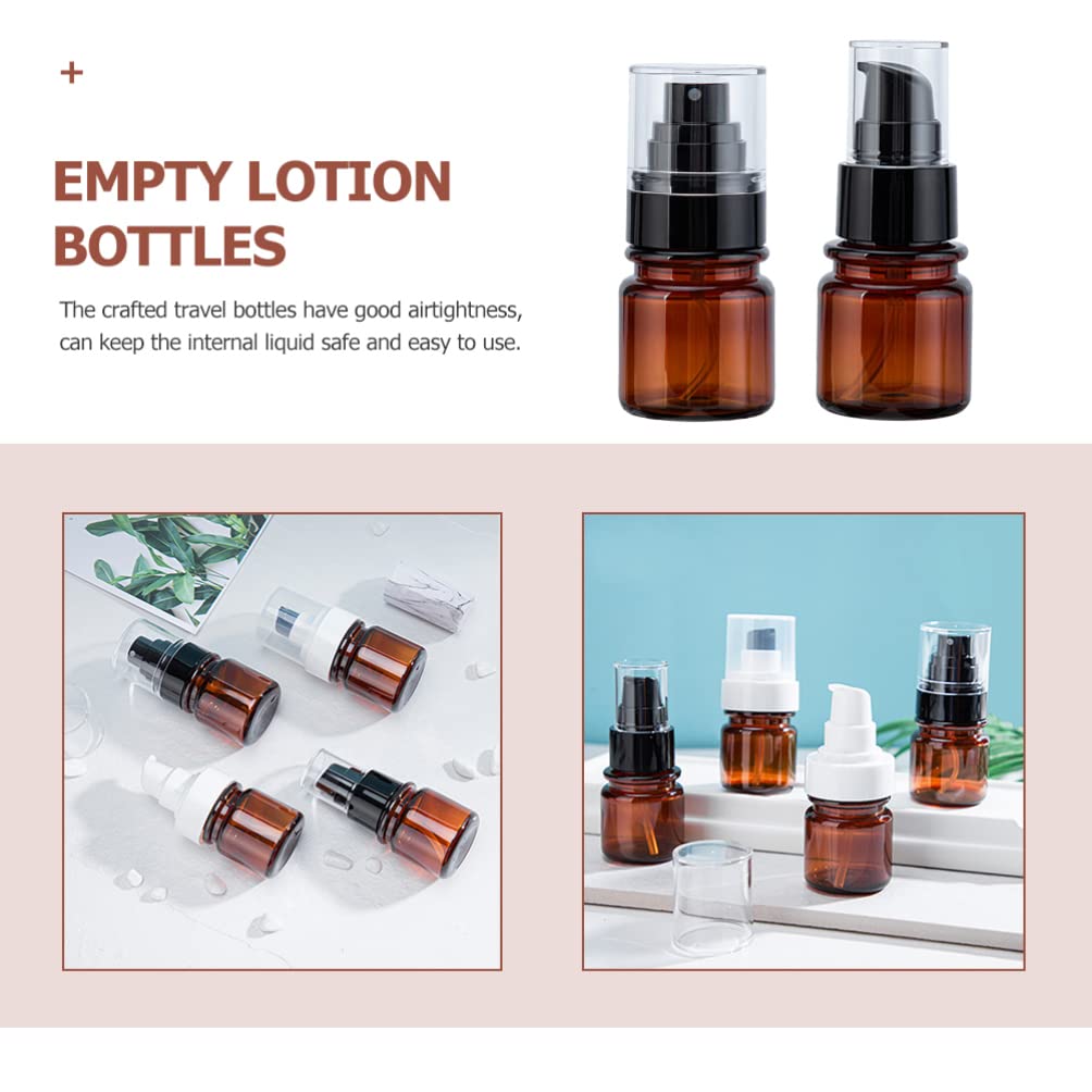 FOMIYES 1 Set Amber Glass Spray Bottles - Travel Size Perfume & Lotion Bottles with Pump for Cosmetics, Essential Oils, DIY Skincare - Perfect for Home, Salon, Travel & Gift Packaging