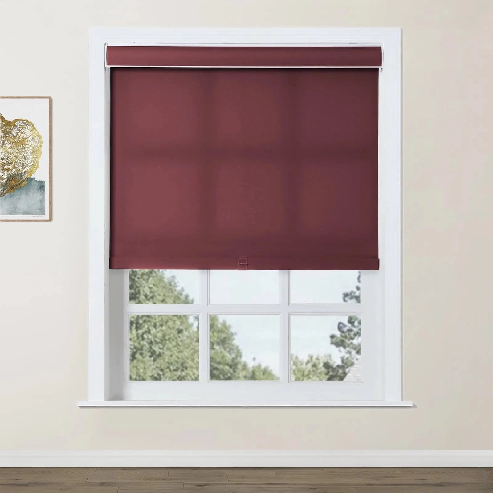 Alvin Basic Room Darkening Cordless Roller Shades - Blackout Window Coverings for Bedroom & Nursery - Noise Reducing & Energy Efficient Home Decor