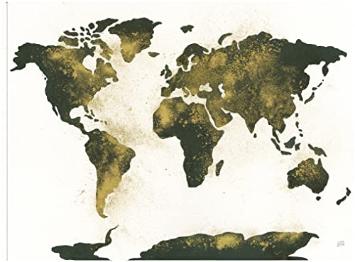 World Map Gold Dust